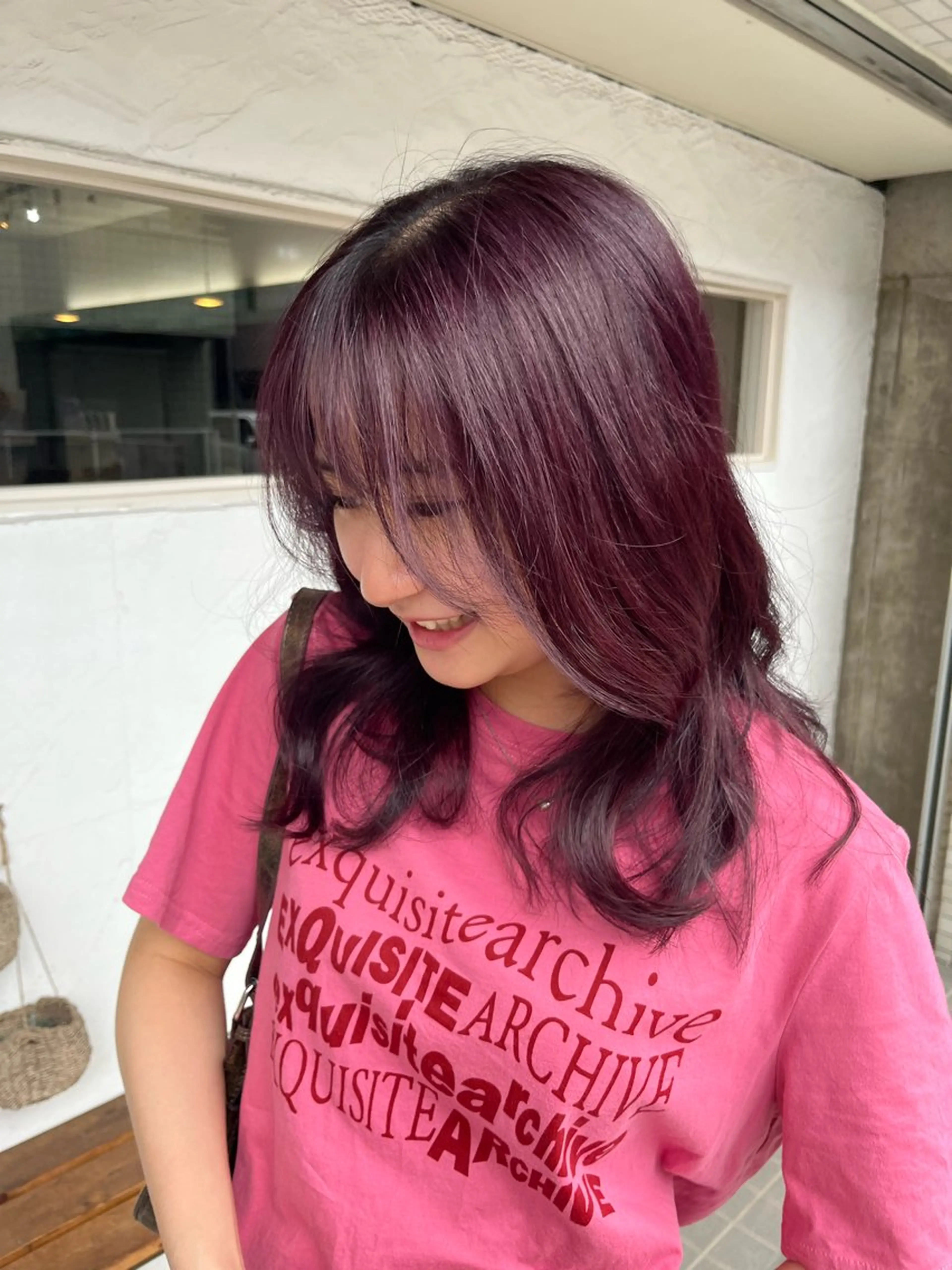 セミロング ヘアカラー ヘッドスパ 正分 真美のヘアスタイル