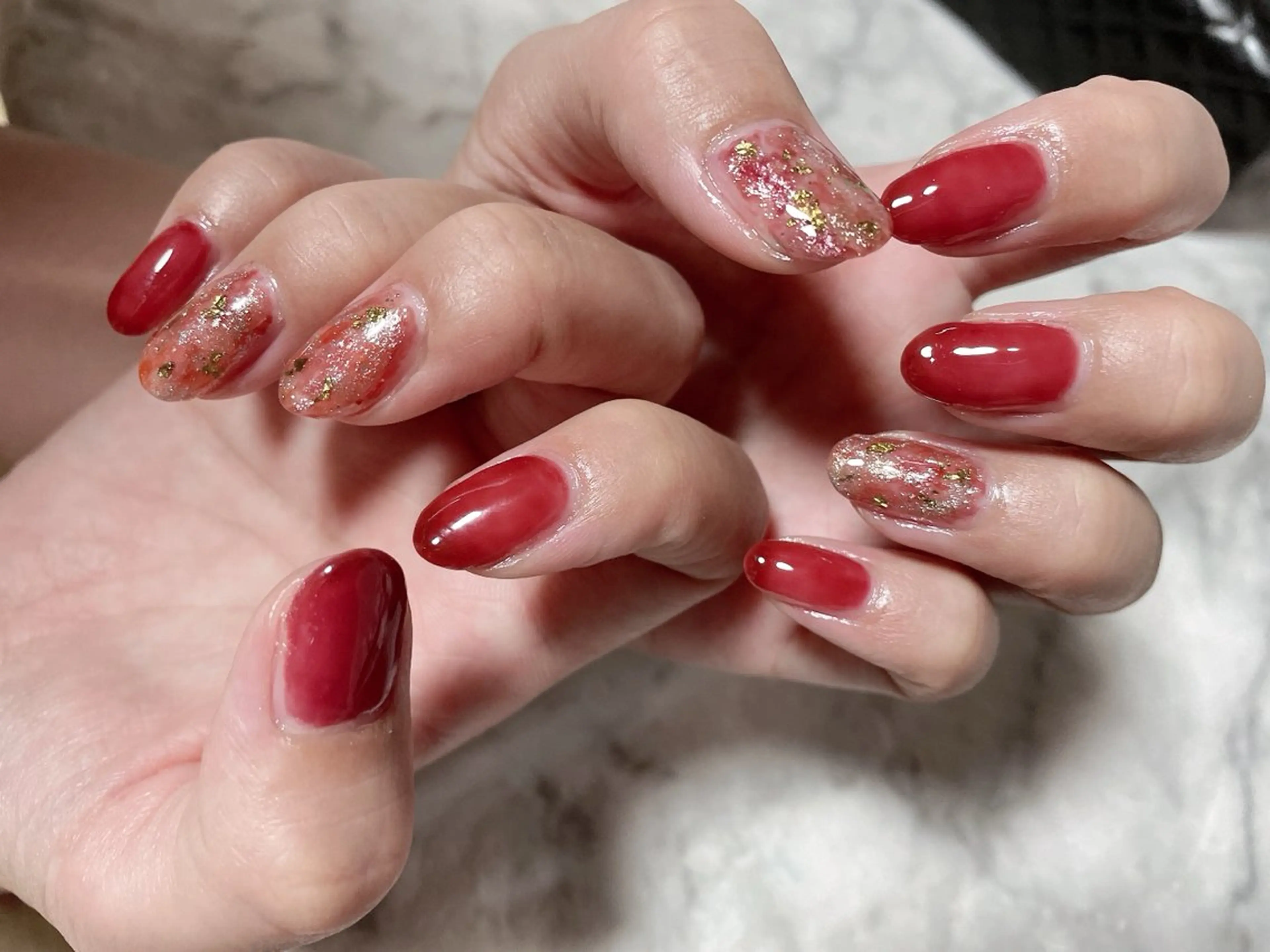 ネイル 赤色 YEAU所属・. yumaのネイルデザイン