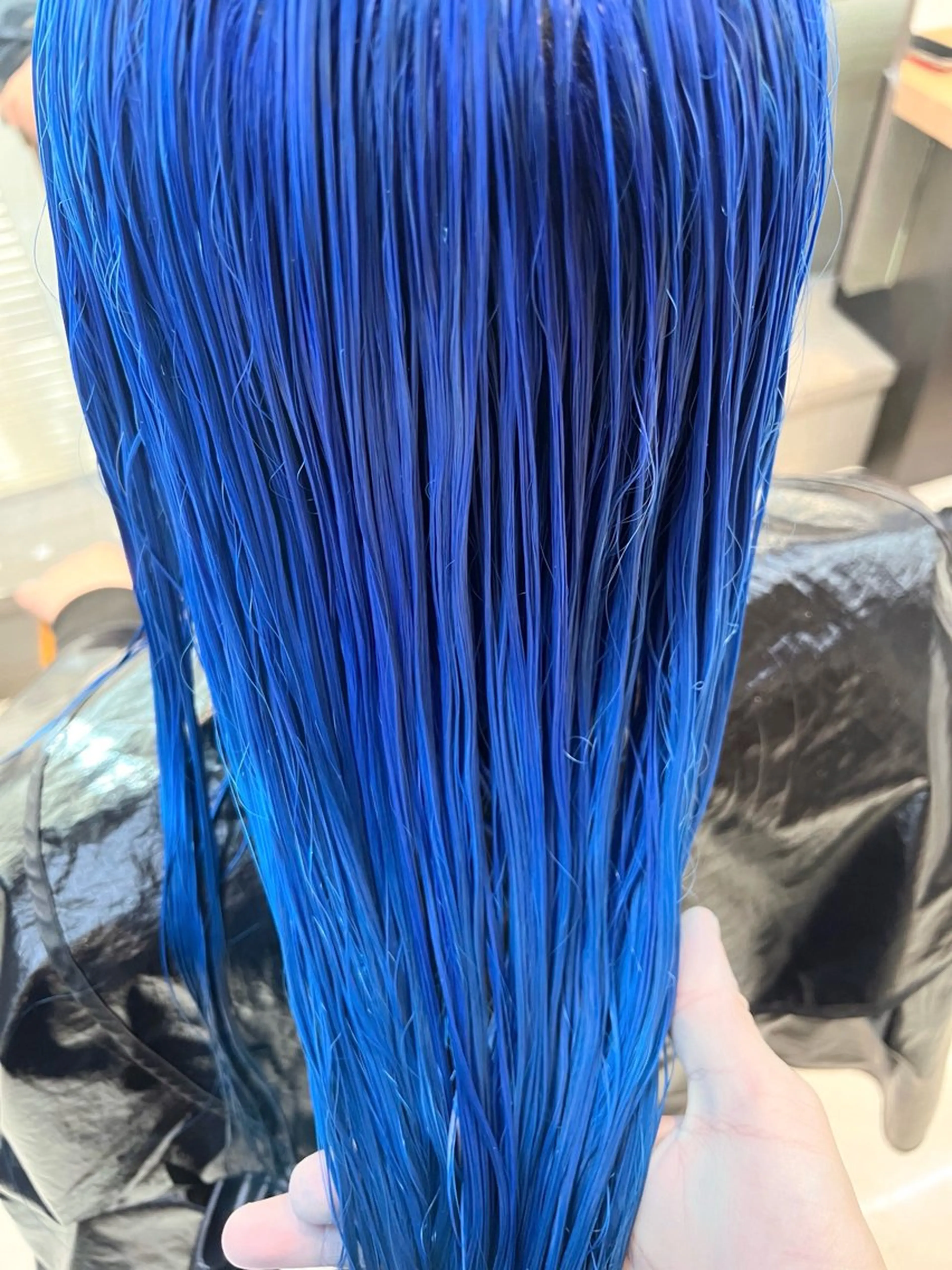 ロング カラー ブルーカラー daiki 原宿のヘアスタイル
