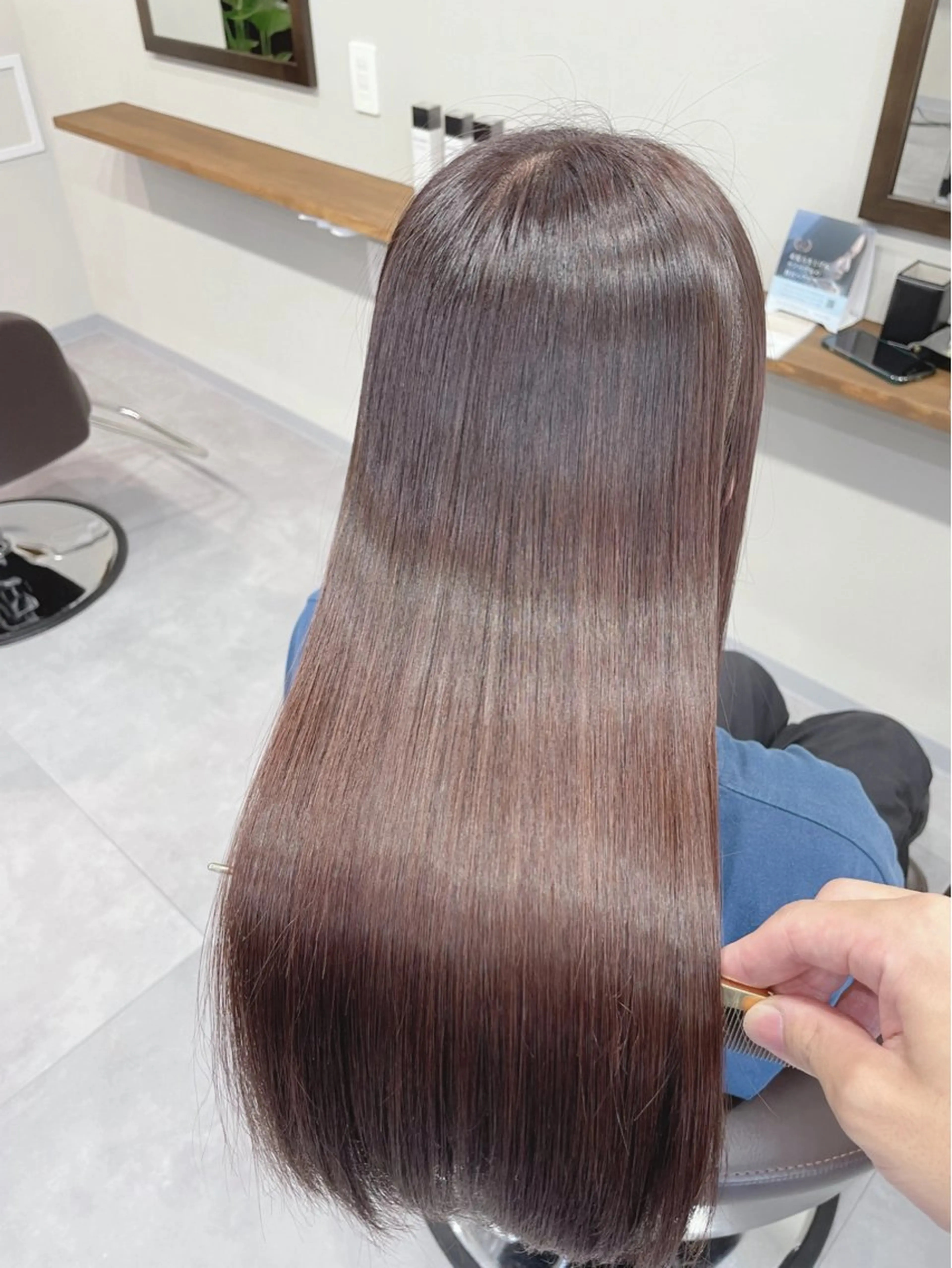 ロング カット 縮毛矯正 トリートメント 縮毛矯正、髪質改善／ 松田 龍之介のヘアスタイル