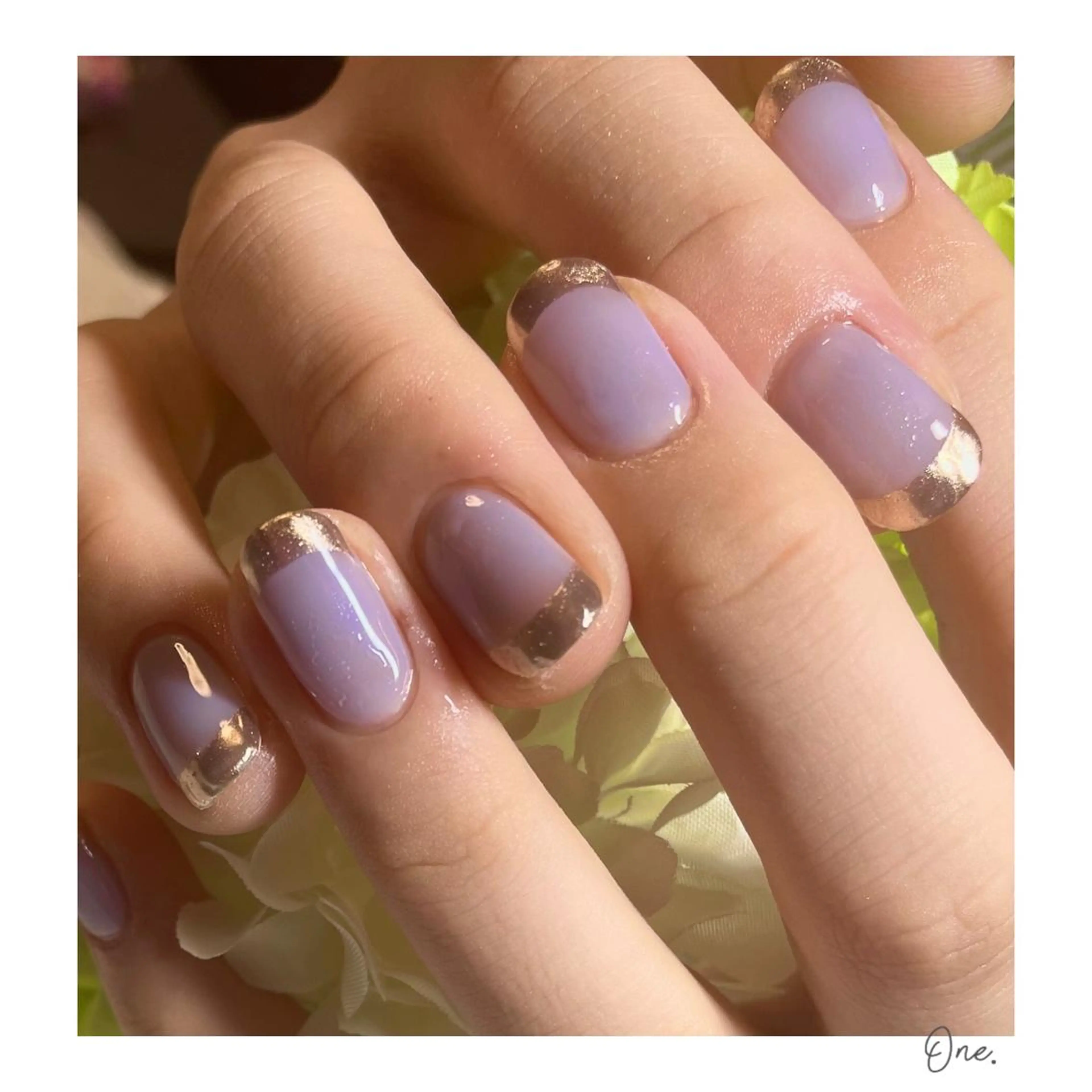 ネイル フレンチネイル ミラーネイル 田中 愛未のネイルデザイン