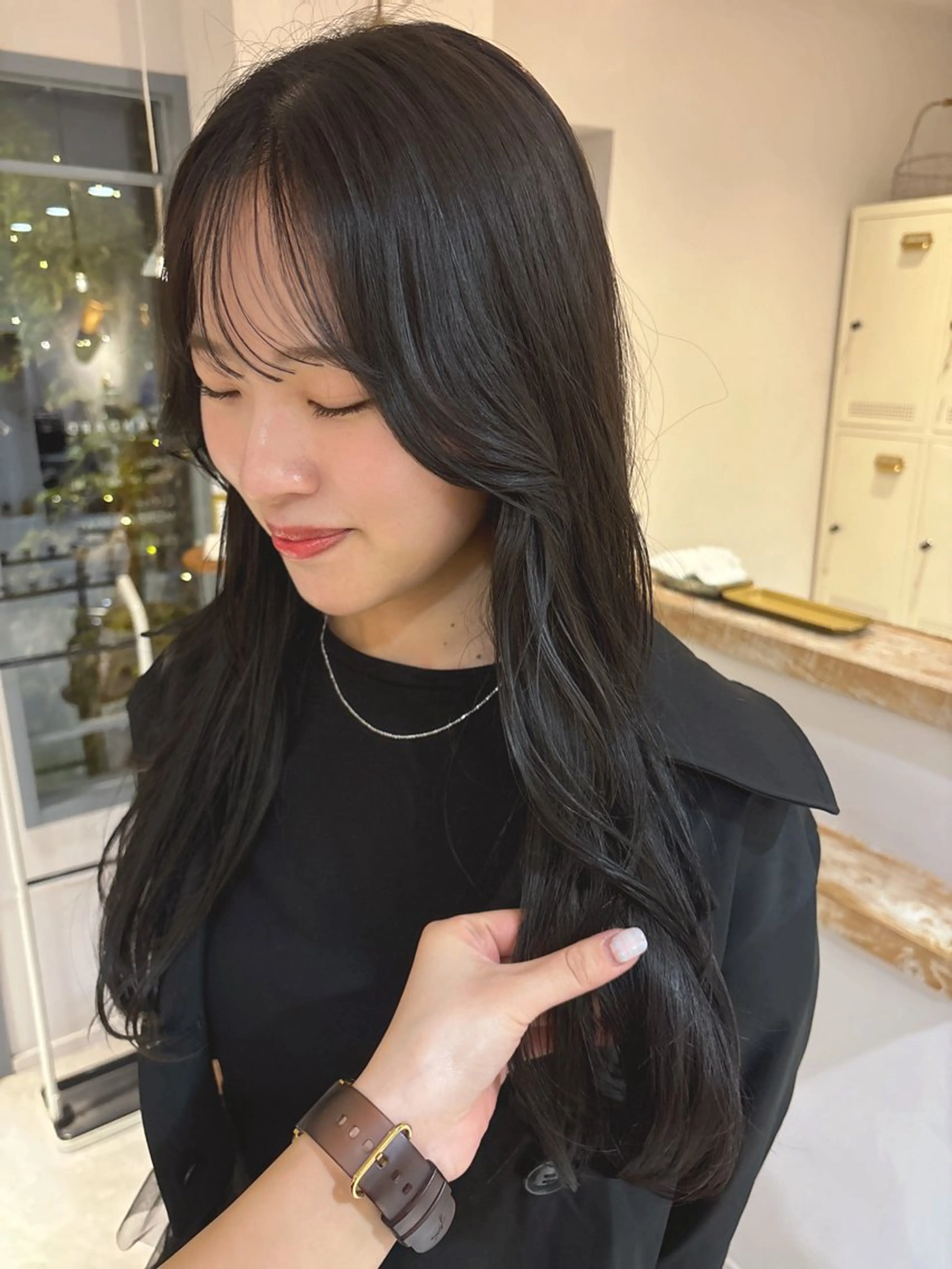 カラー 🎀調布仙川透明感オ リーブカラー干莉🎀のヘアスタイル