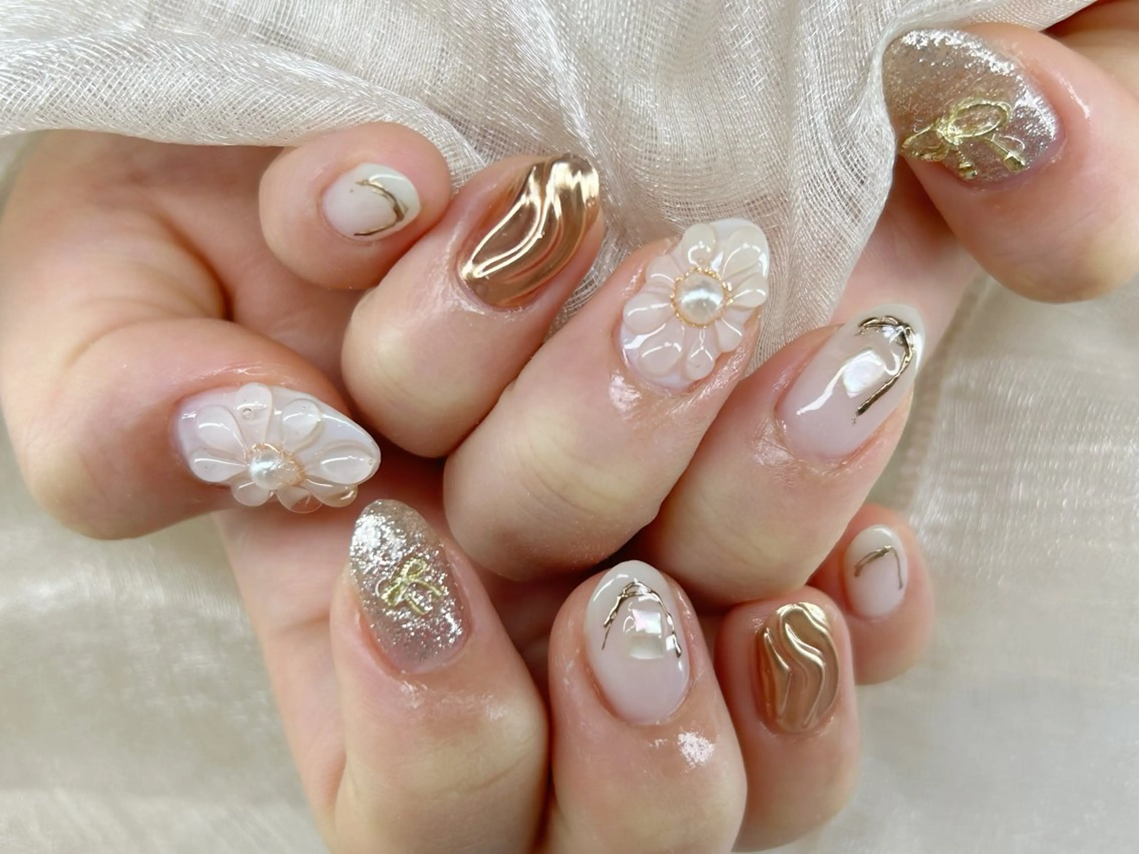 ネイル 成人式 ハンドネイル Lino Nailのネイルデザイン