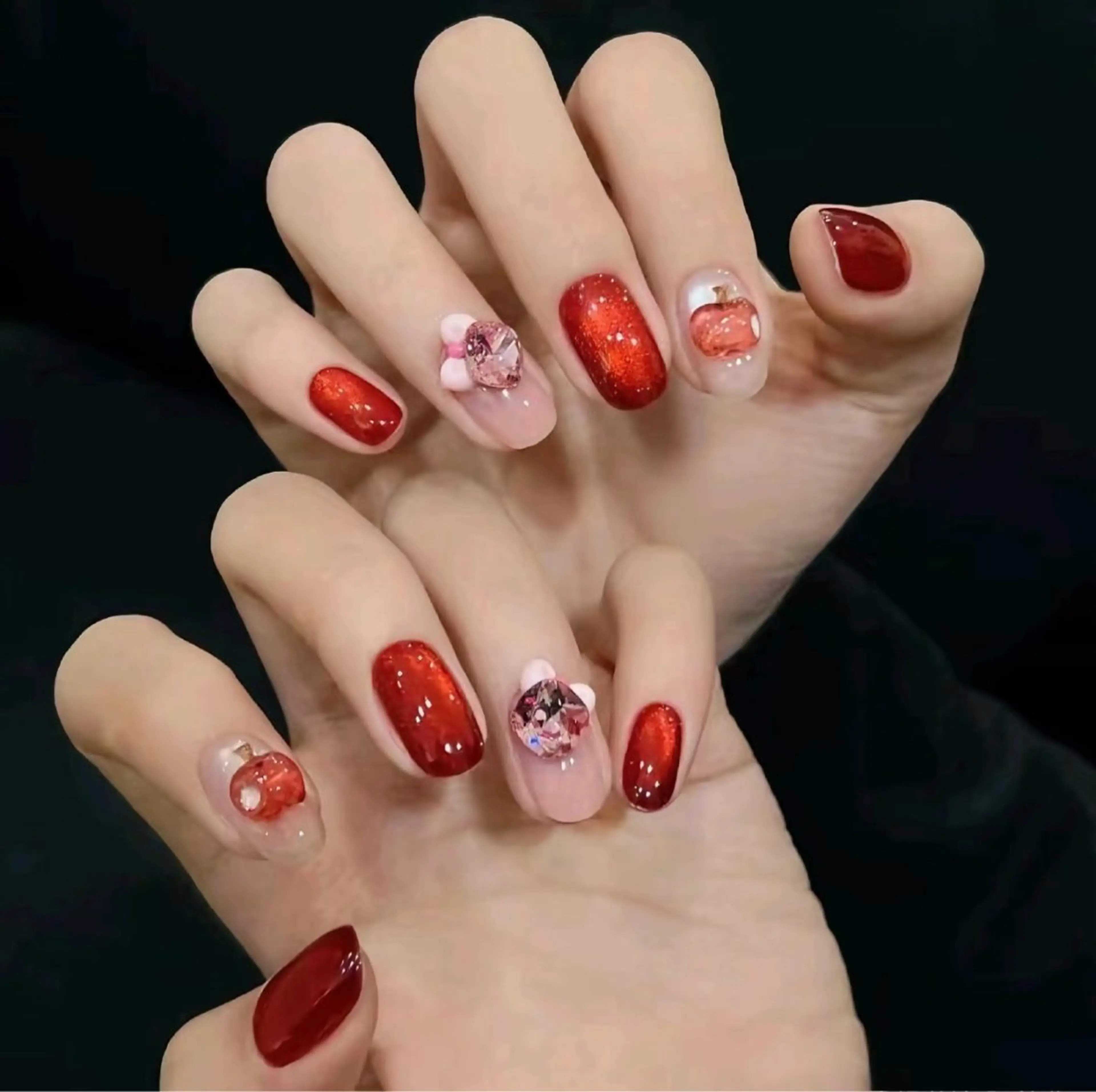 ネイル ハンドネイル H3 Nail Tsuki🦋💙のネイルデザイン