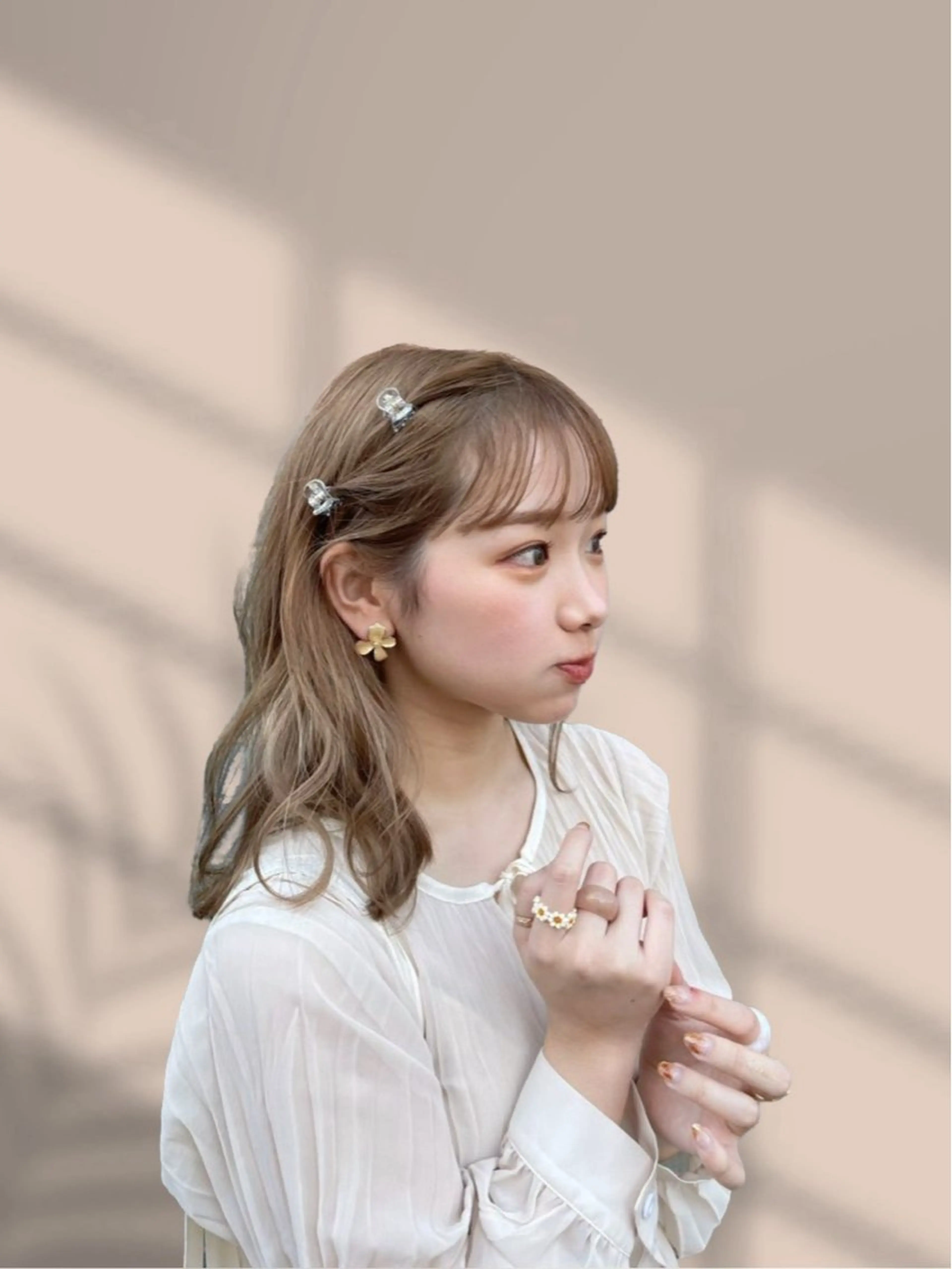 ミディアム ヘアカラー トリートメント ヘアセット くすみミルクティー／ ブラウン🪡TOWAのヘアスタイル