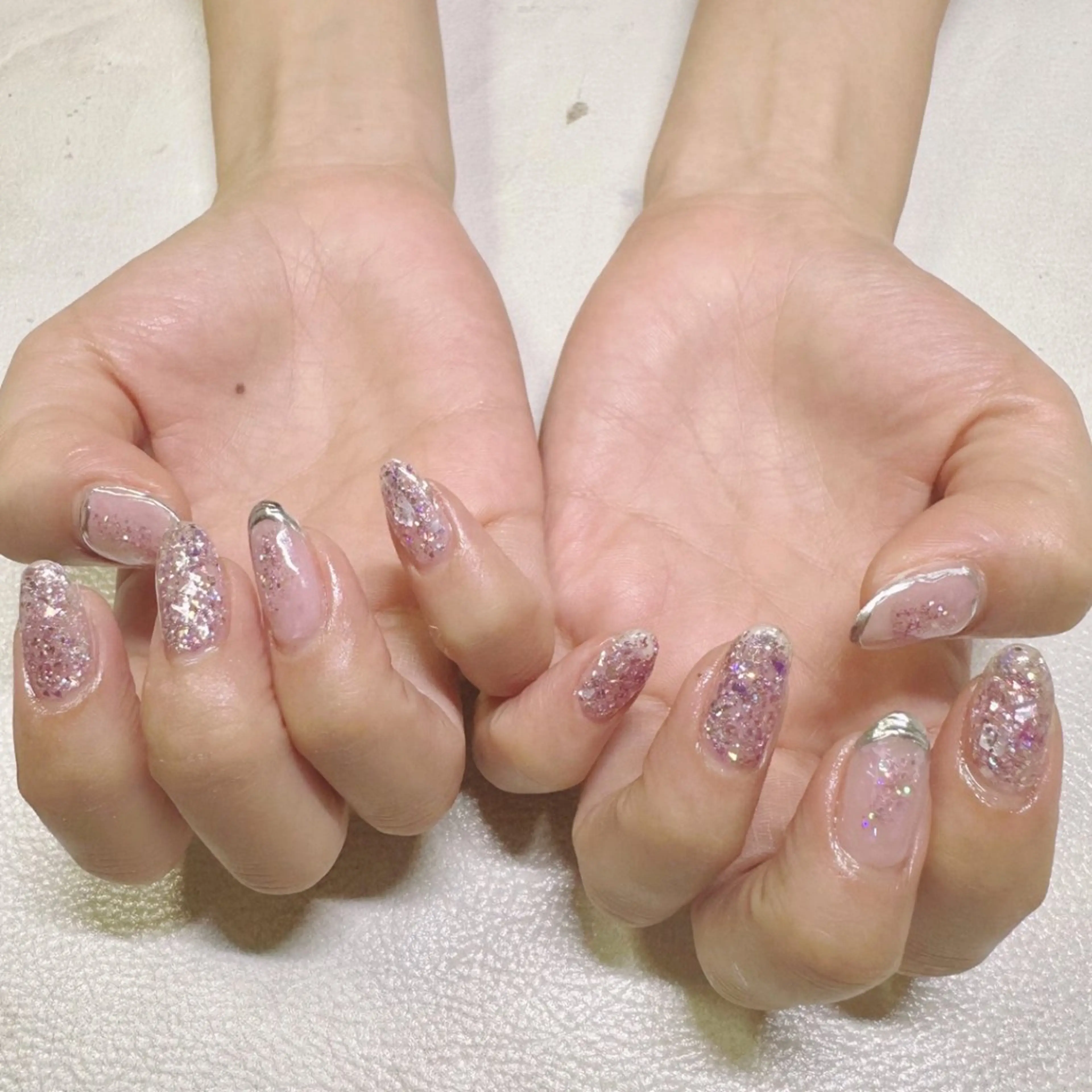 ネイル ハンドネイル Chiara チップ長さ出しのネイルデザイン