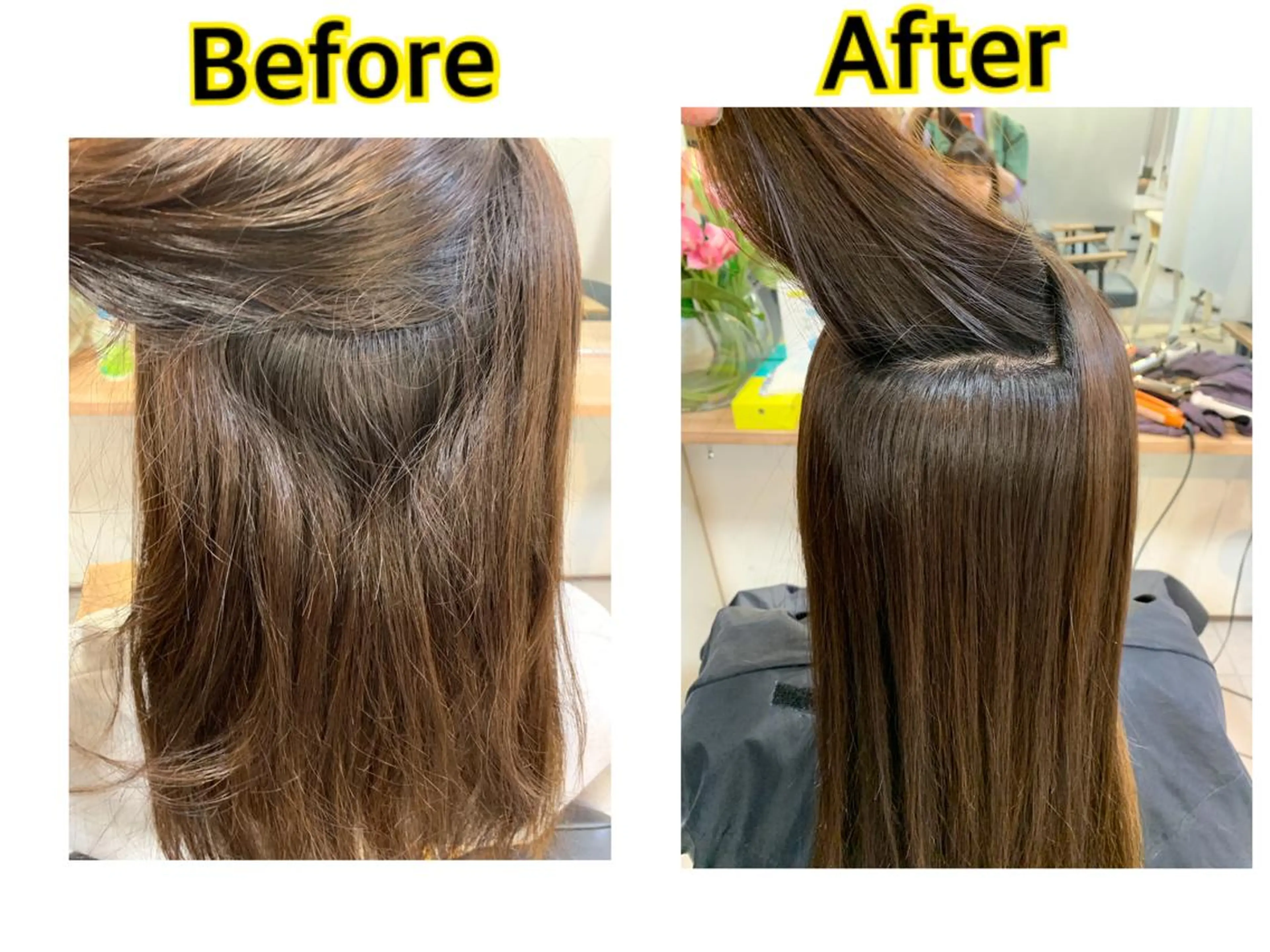 セミロング 髪質改善 髪質改善ストレート/ ブリーチ／渋谷　福田のヘアスタイル