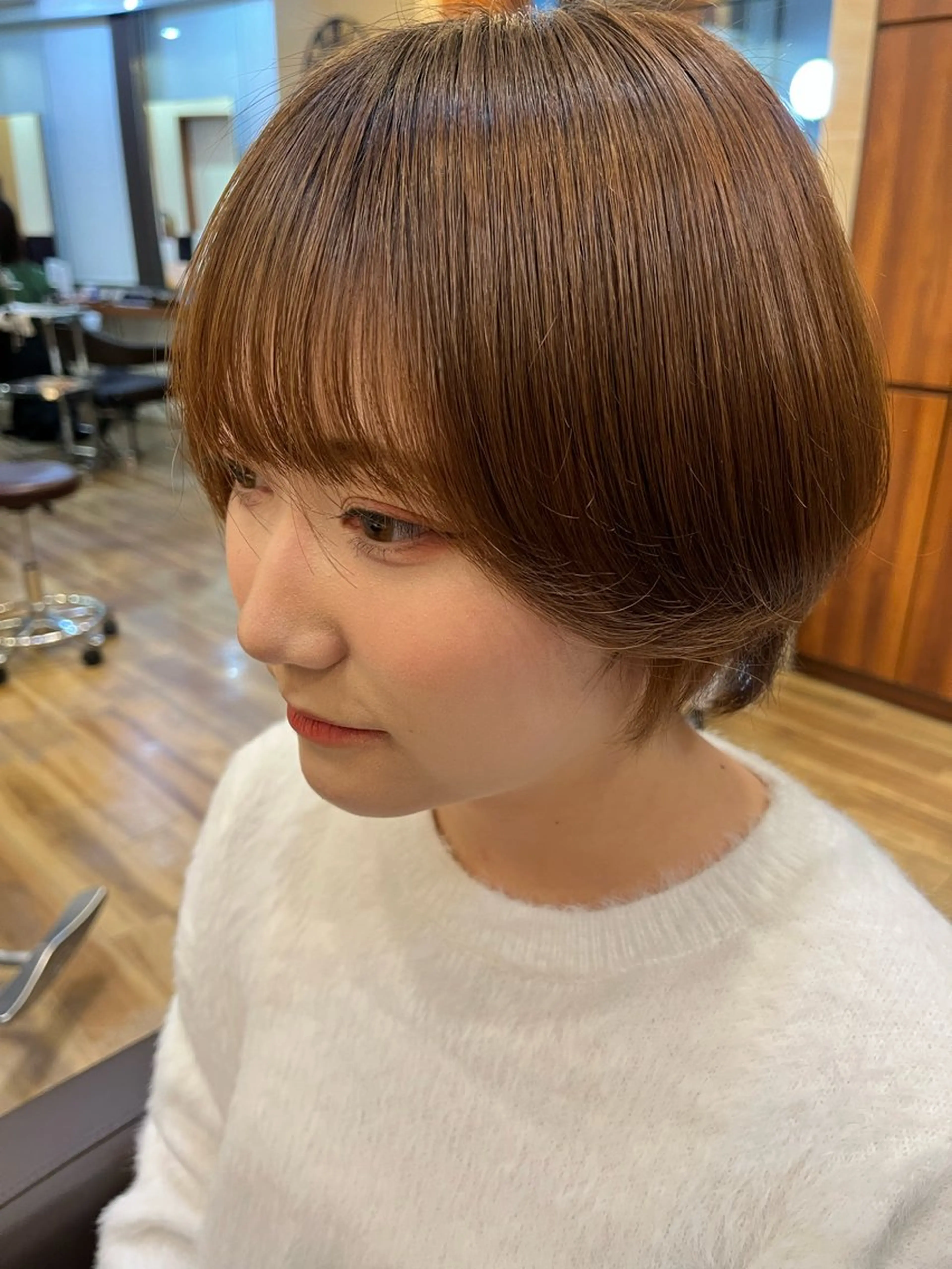 ショート カラー ヘアカラー トリートメント すばる/縮毛矯正 /似合わせカラーのヘアスタイル