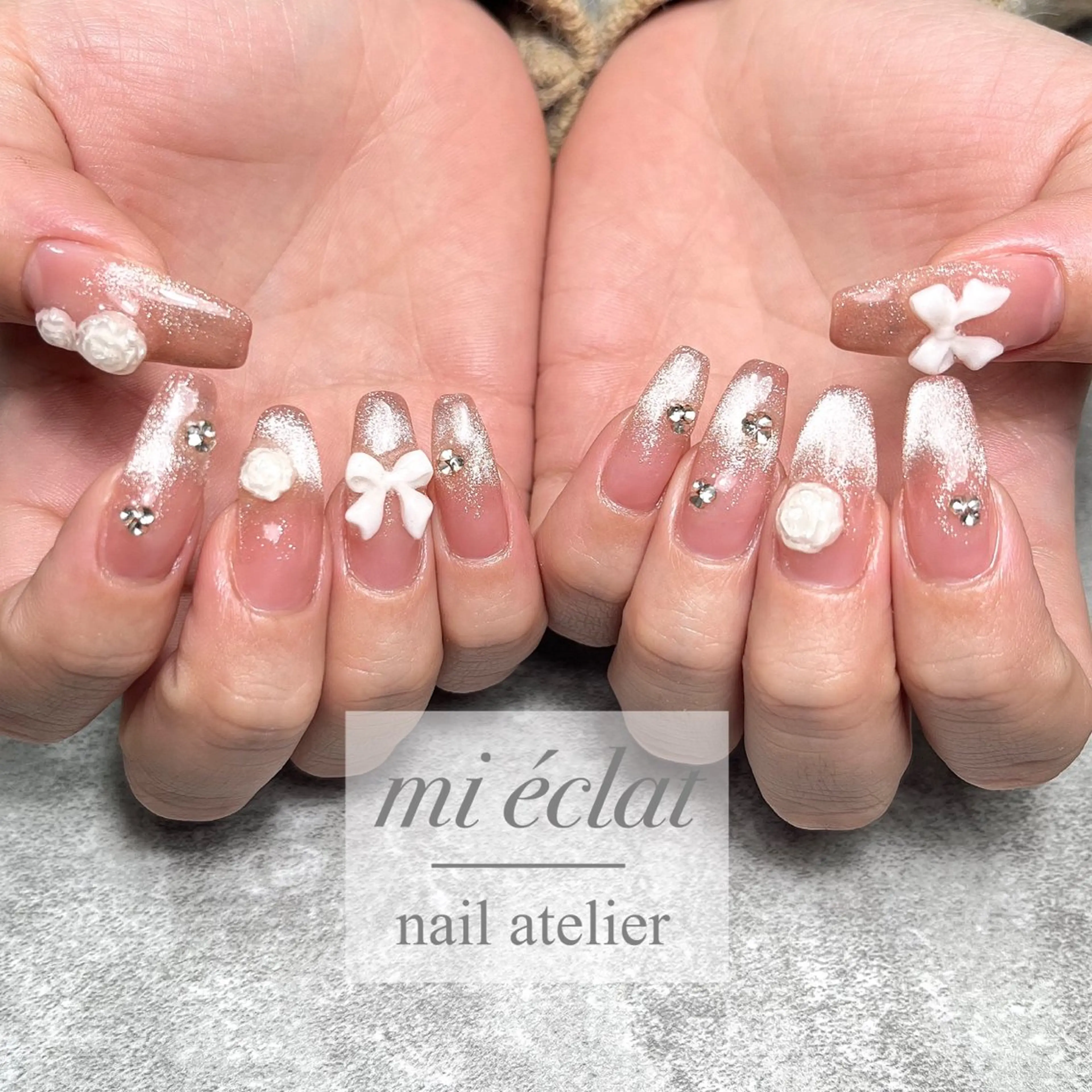 ネイル アートネイル ワンホンネイル ハンドネイル mi éclat ミ　エクラのネイルデザイン