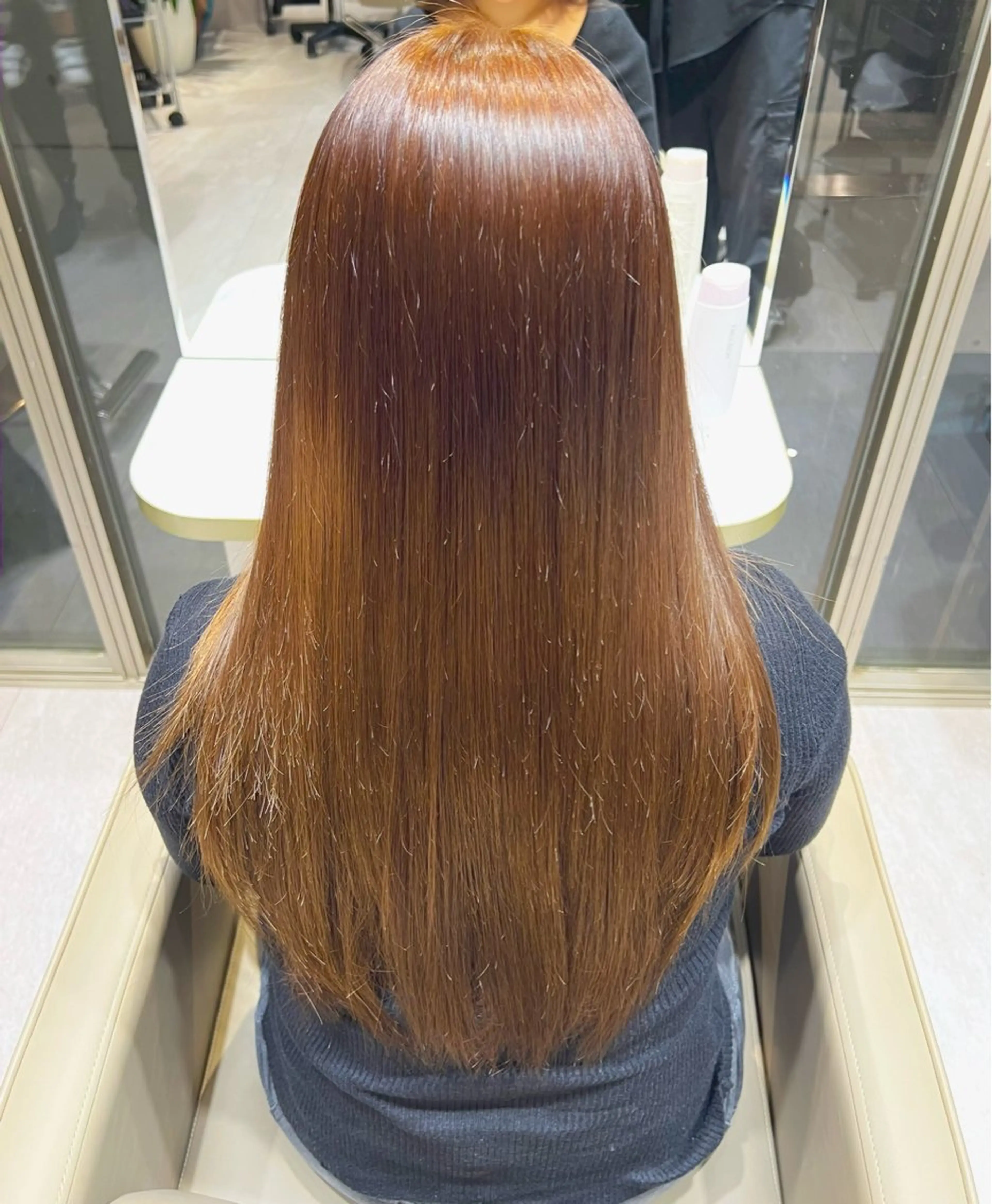 ロング 縮毛矯正 木村ゆうと🫧 レイヤー＆艶カラーのヘアスタイル