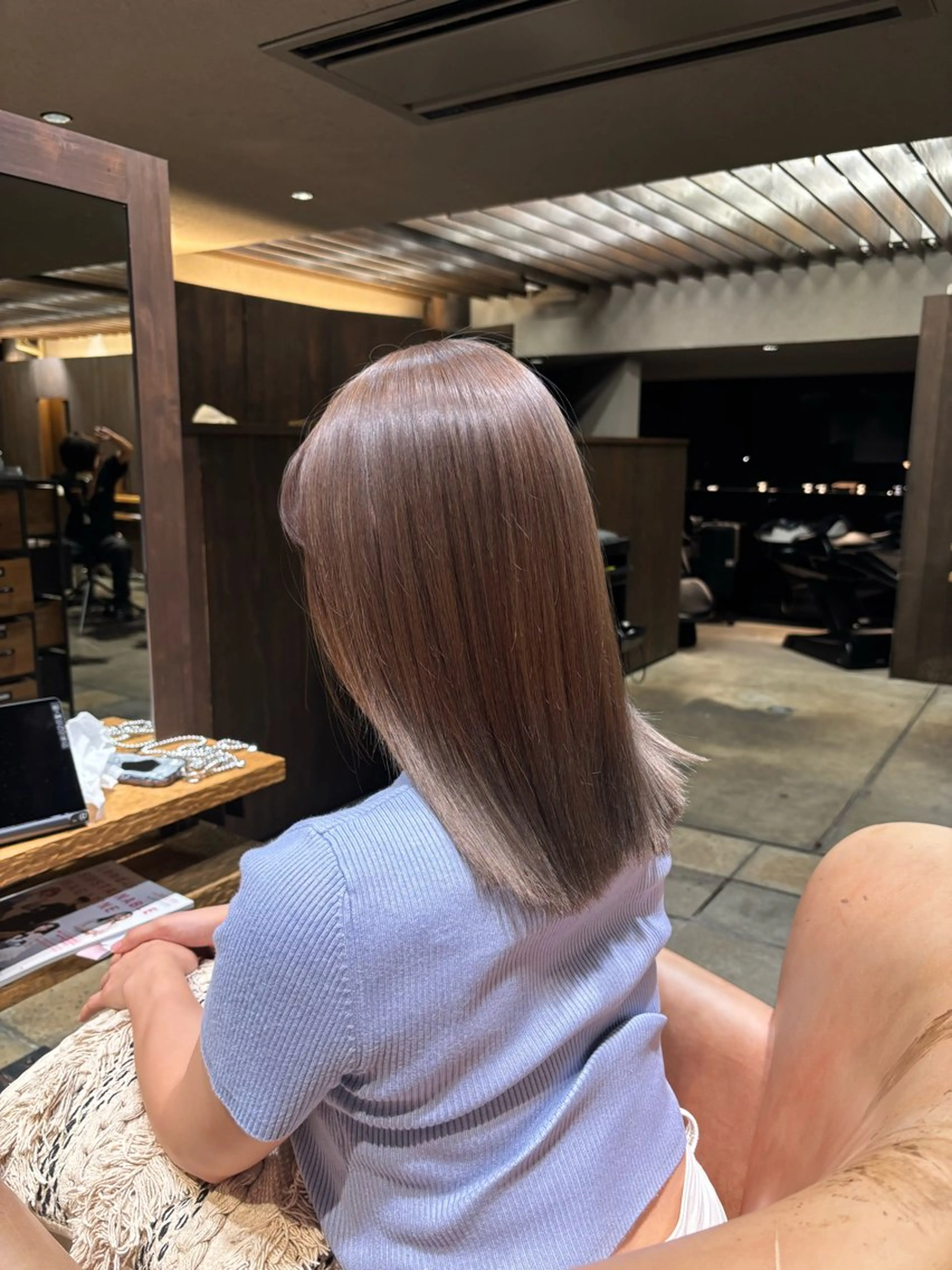 セミロング カラー 朝斗/ブリーチなし ・Wカラー・エクステのヘアスタイル