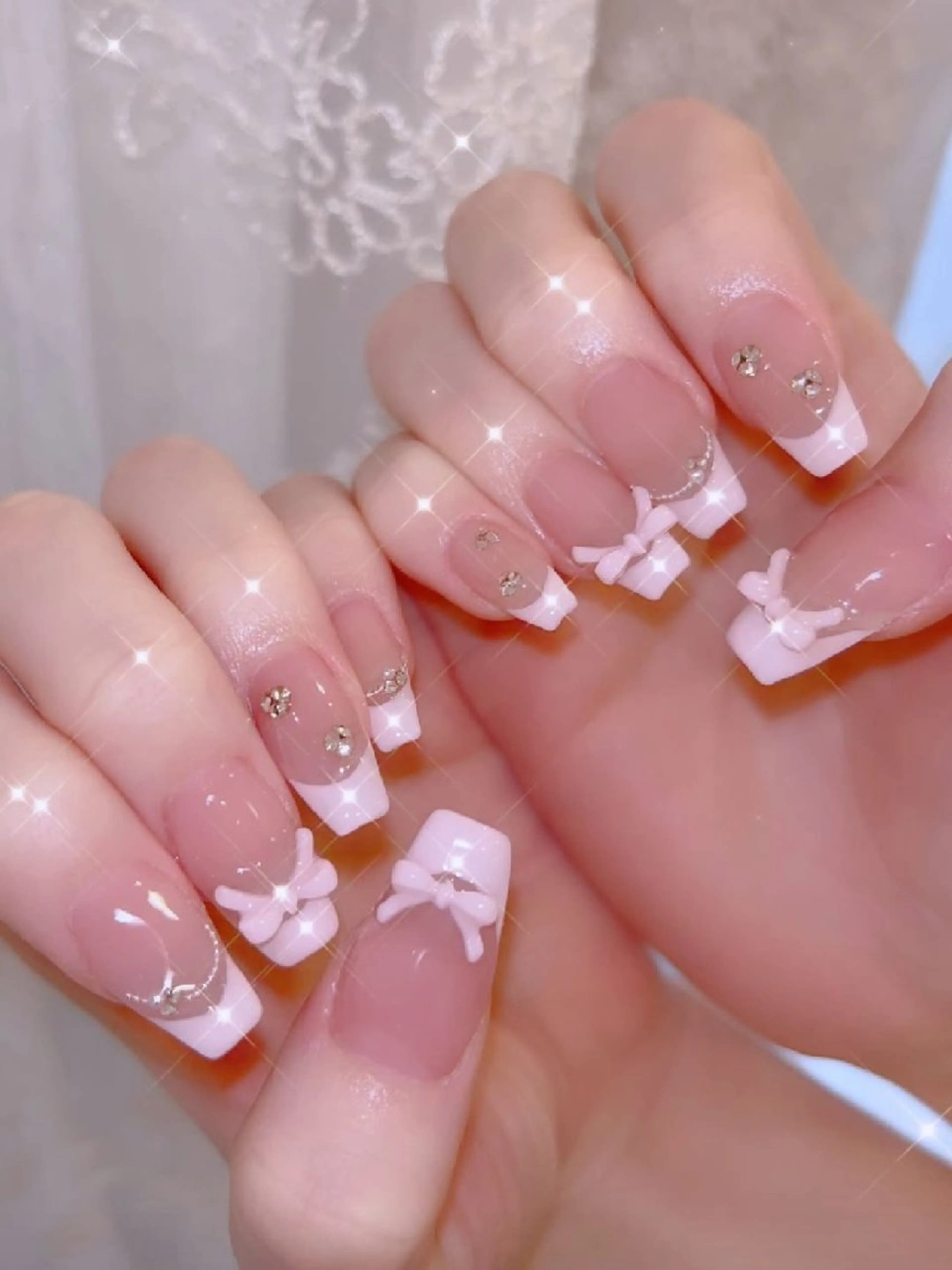 ネイル 長さ出し ジェルネイル 韓国ネイル マグネットネイル ニュアンスネイル ハンドネイル I LOVE ME  NAIL.｡.:*♡のネイルデザイン