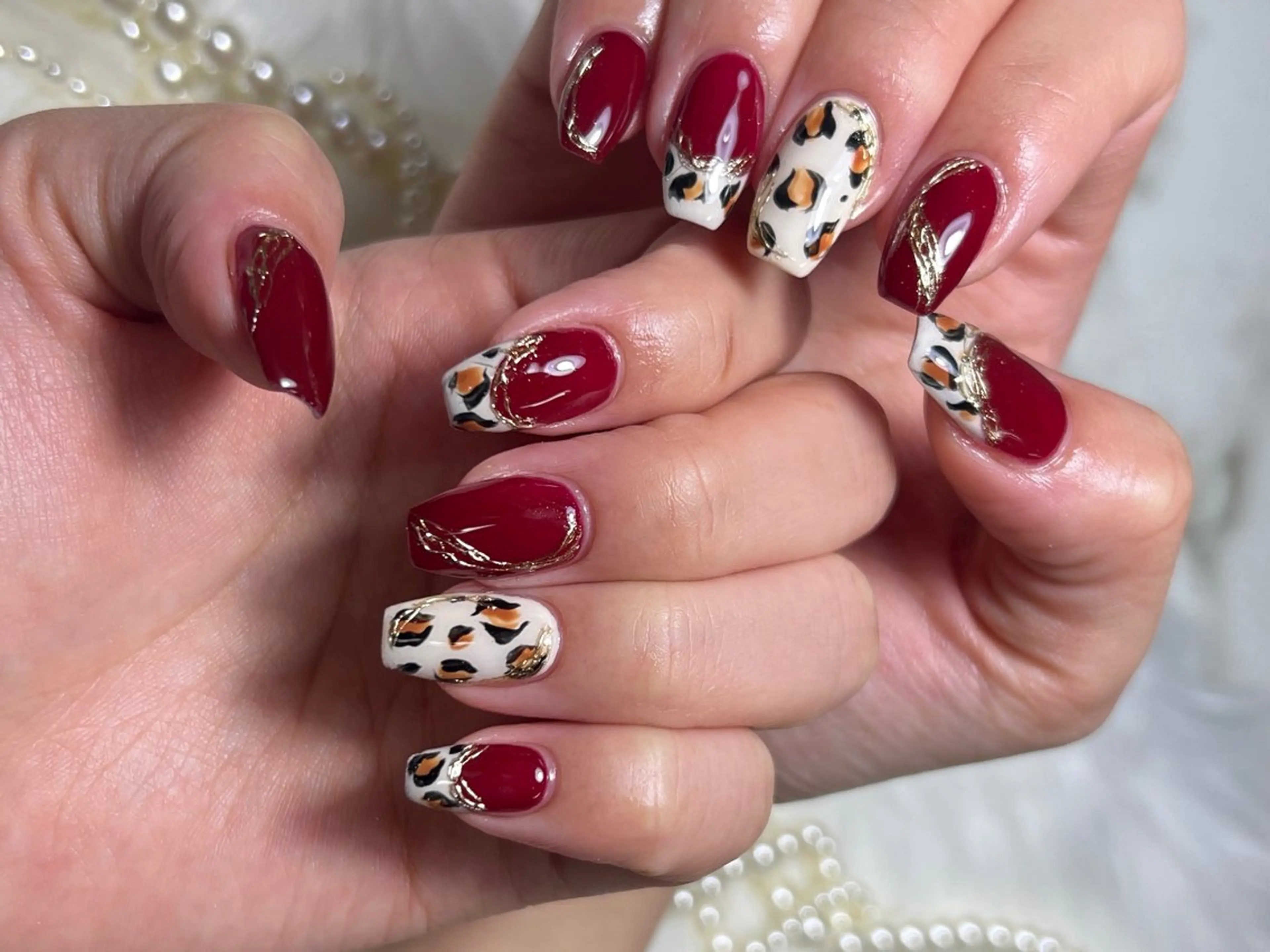 ネイル 長さ出し キラキラネイル リボン スカルプネイル シンプルネイル ハンドネイル Moa nailのネイルデザイン