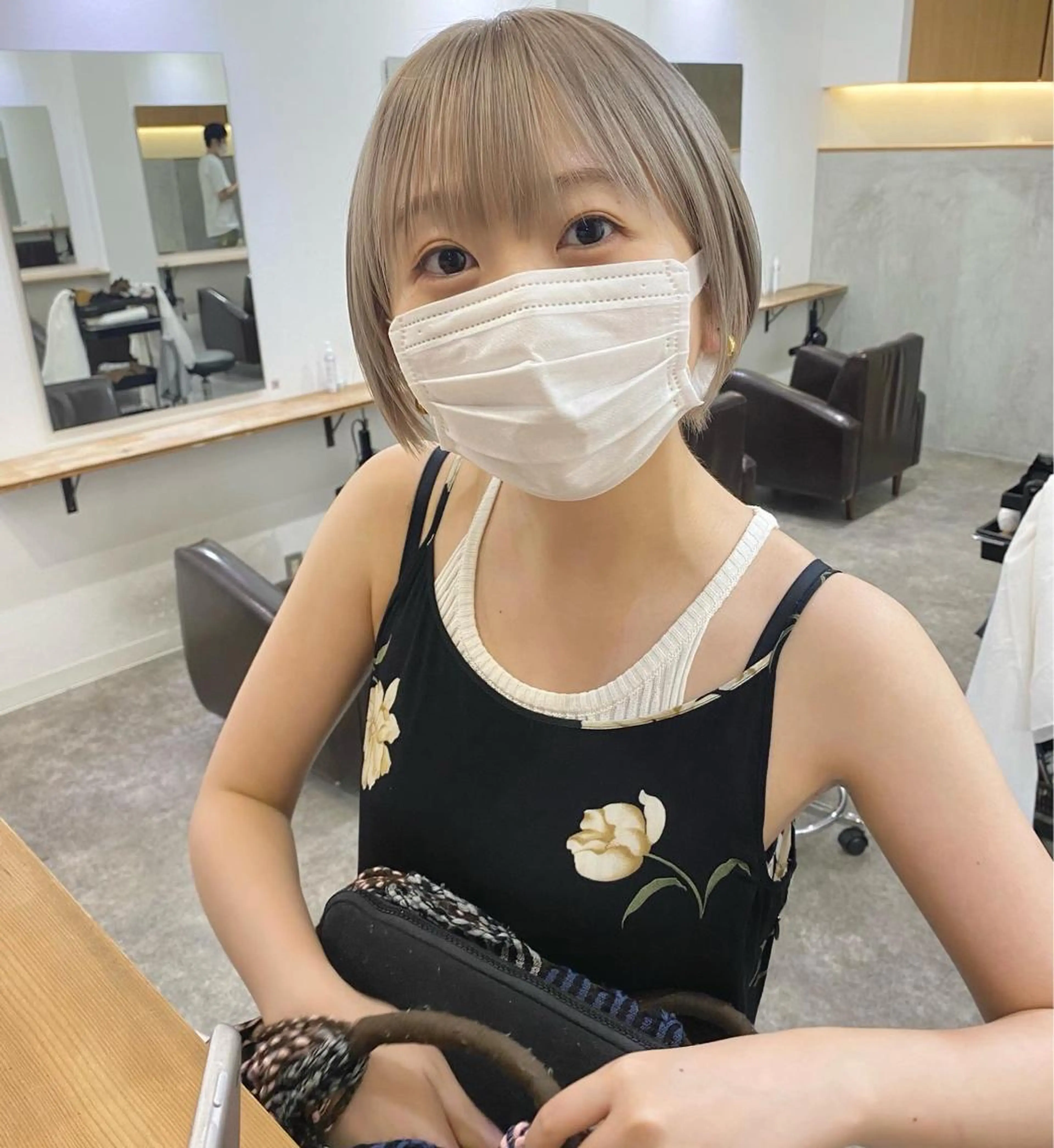 ショート カラー ベージュカラー ホワイトベージュ ヘアカラー 森貴裕/ベージュ/ パーマ/オリーブのヘアスタイル