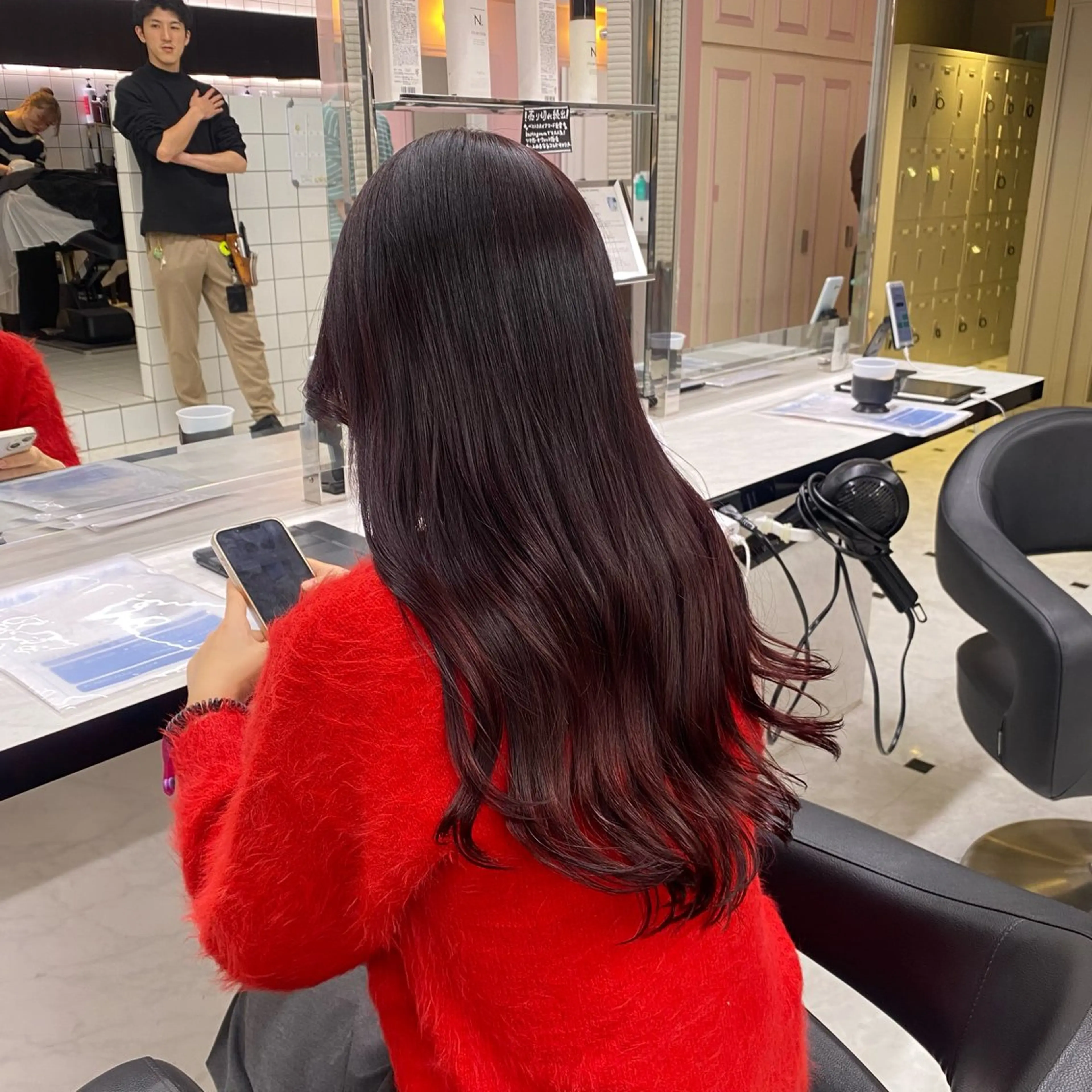 ロング カラー 透明感ベージュカラー ♡上野♡AIのヘアスタイル