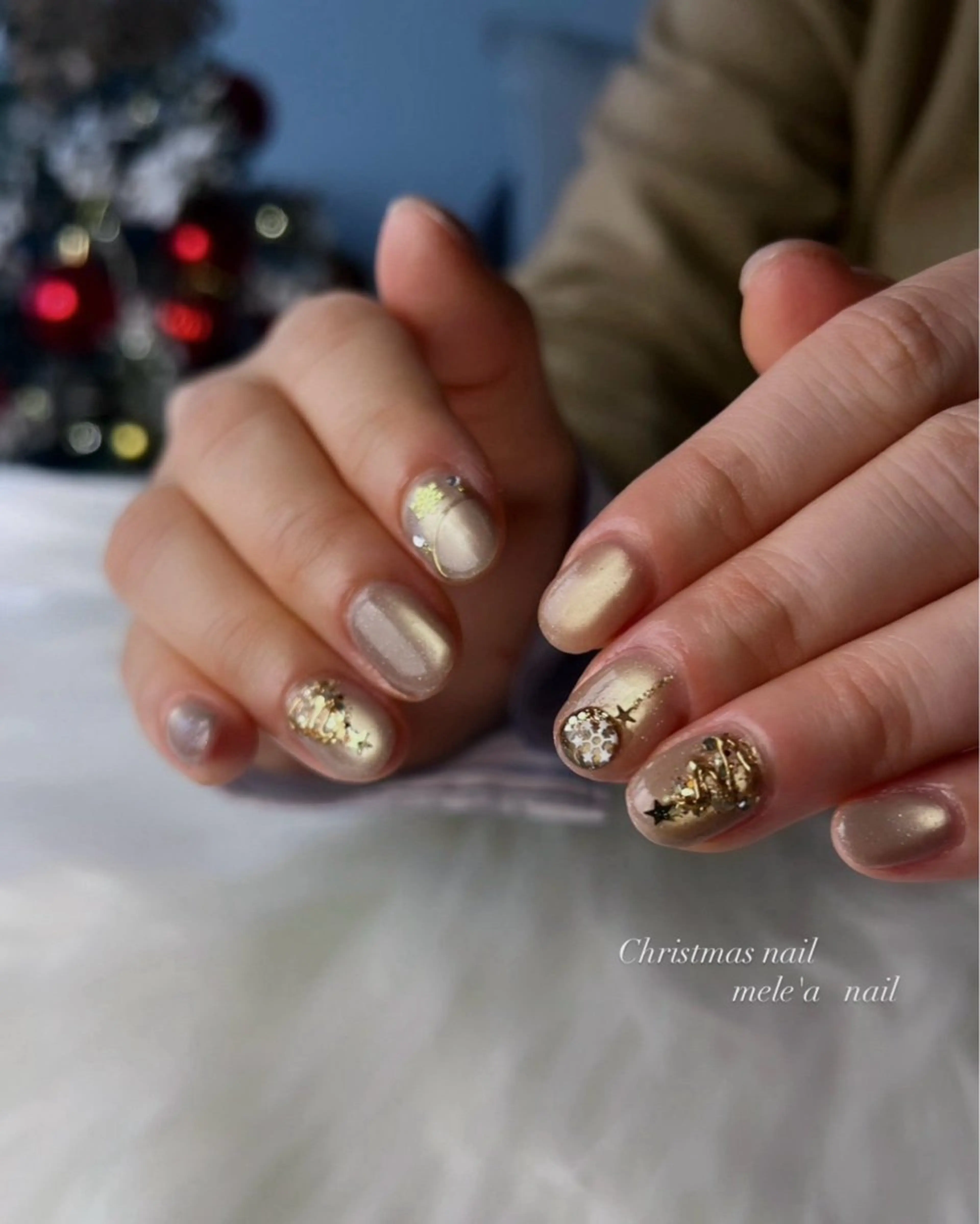 ネイル 冬ネイル クリスマス miho meléanailのネイルデザイン