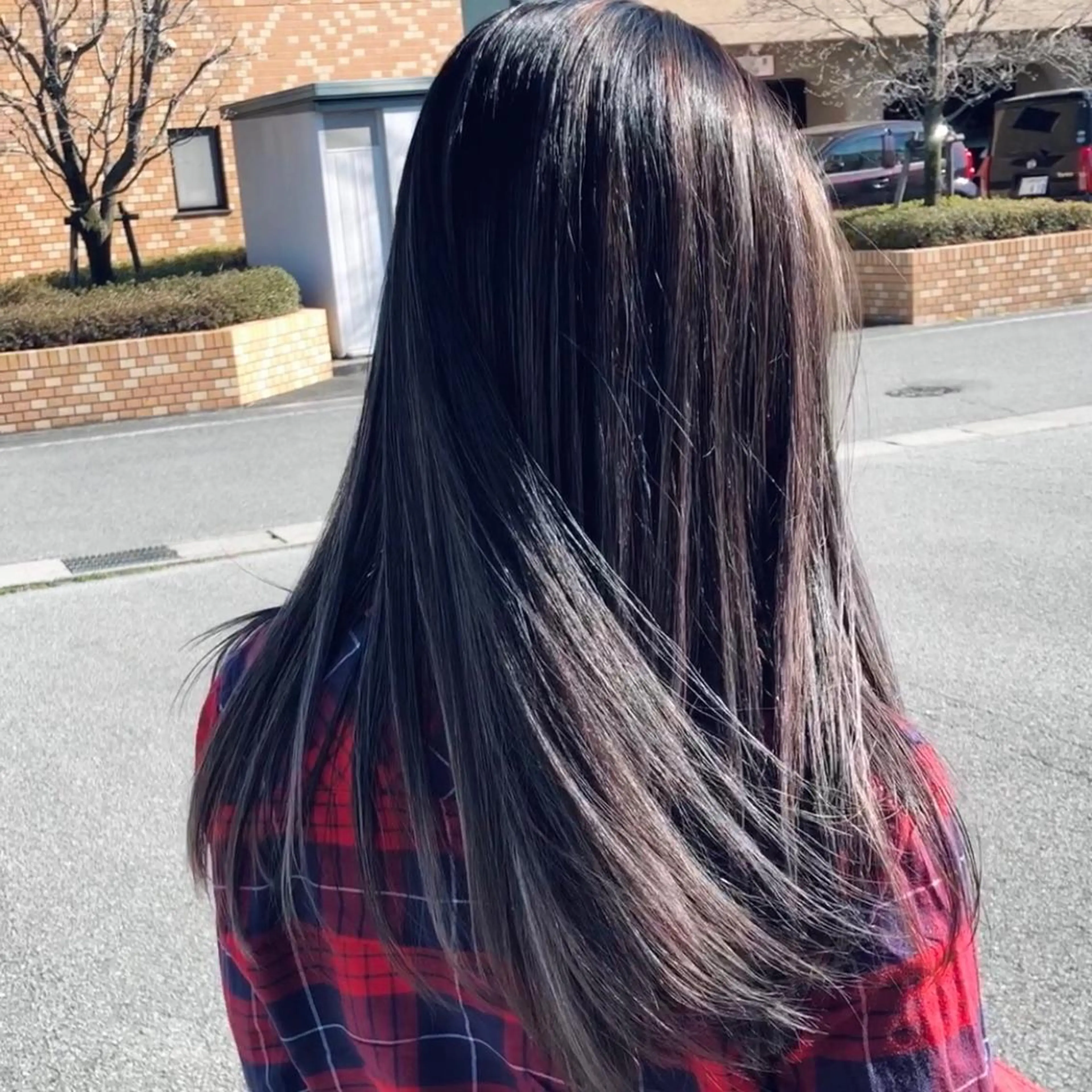 セミロング カラー ヘアアレンジ ショートボブ シールエクステ バレイヤージュ ブリーチ デザインカラー アンドウ ユウ/ レイヤーカット/韓国のヘアスタイル