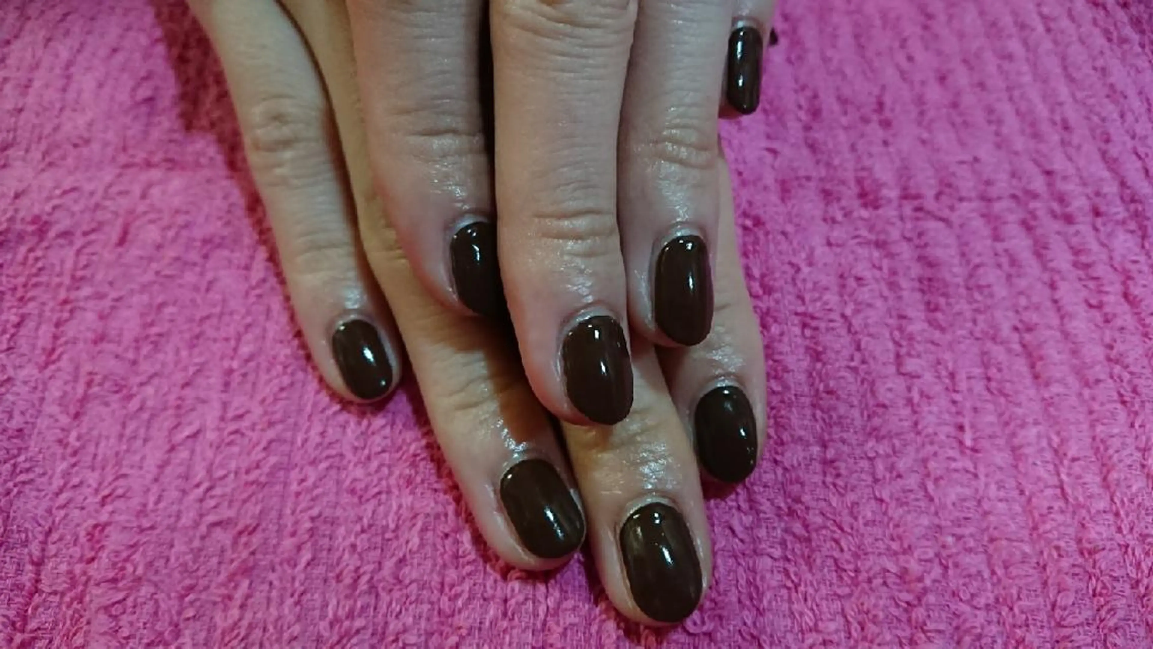 ネイル ブラウン 林 珠里のネイルデザイン