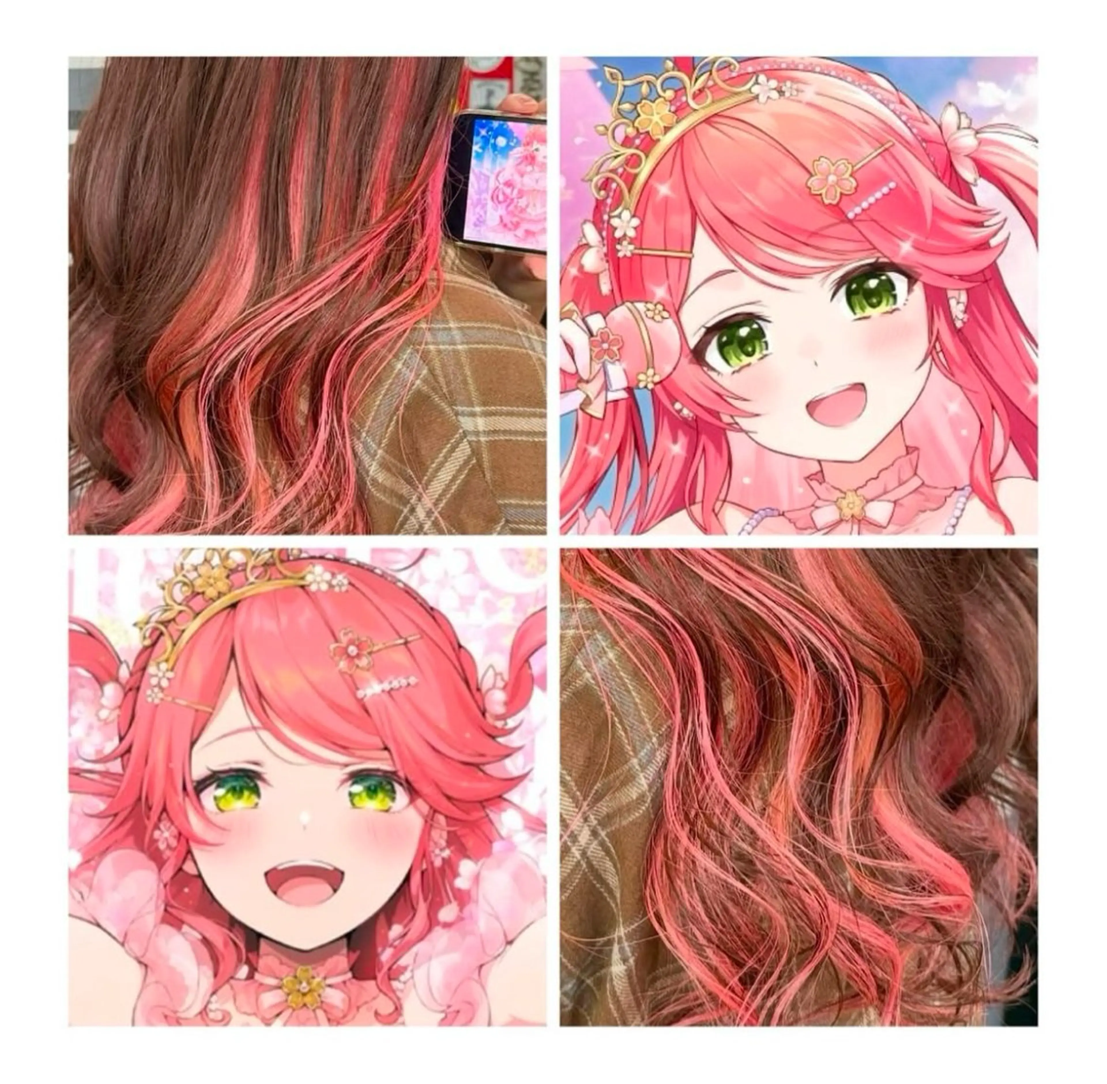 セミロング カラー ピンクカラー ヘアカラー GARU-ガル-所属・TSUNO🦖 派手髪/オタク美容師のヘアスタイル