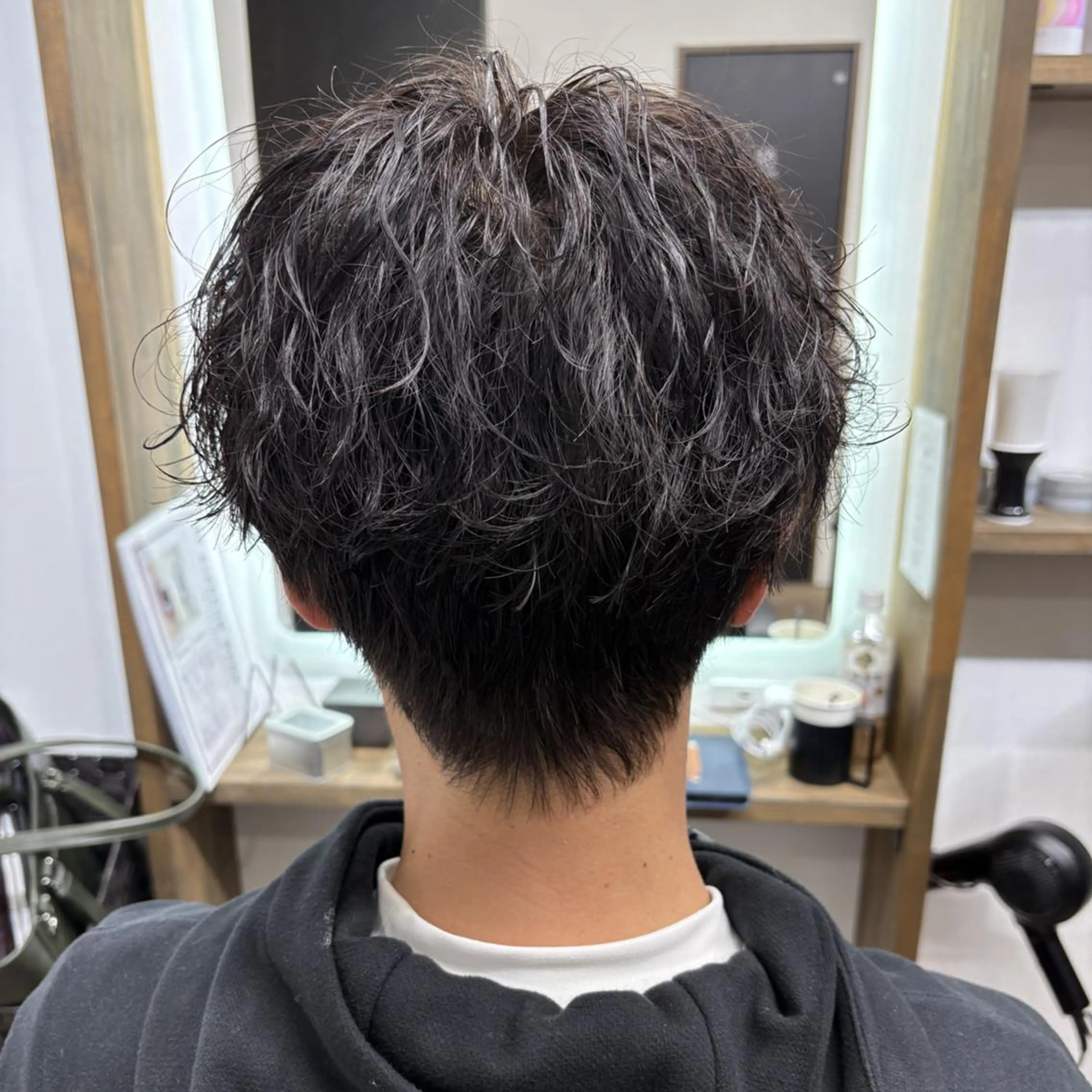 ショート パーマ メンズ メンズパーマ 波巻きパーマ カット パーマ 名駅Private Salon　Noaのヘアスタイル