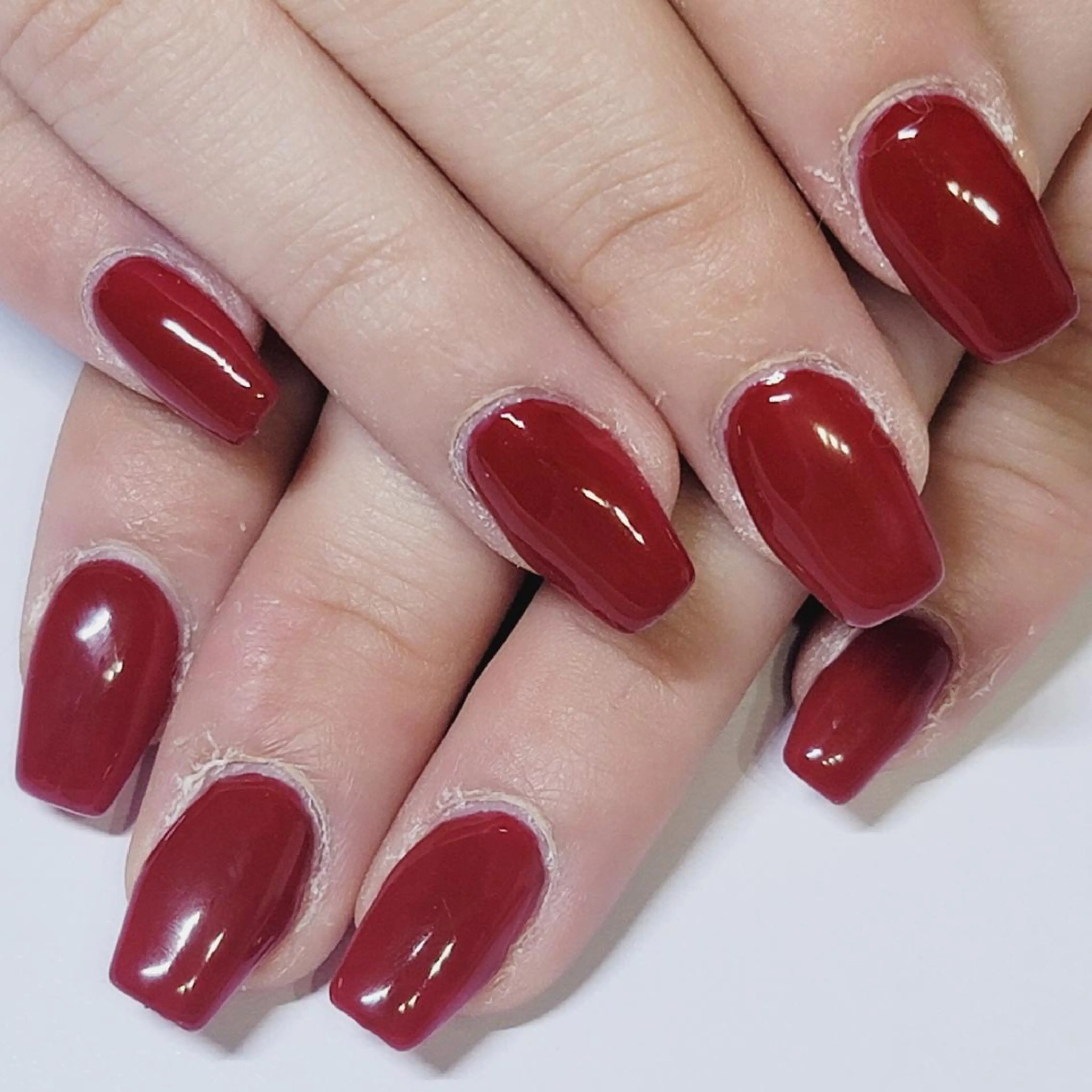 ネイル ボルドー ワンカラーネイル ハンドネイル よしだ ひろきのネイルデザイン