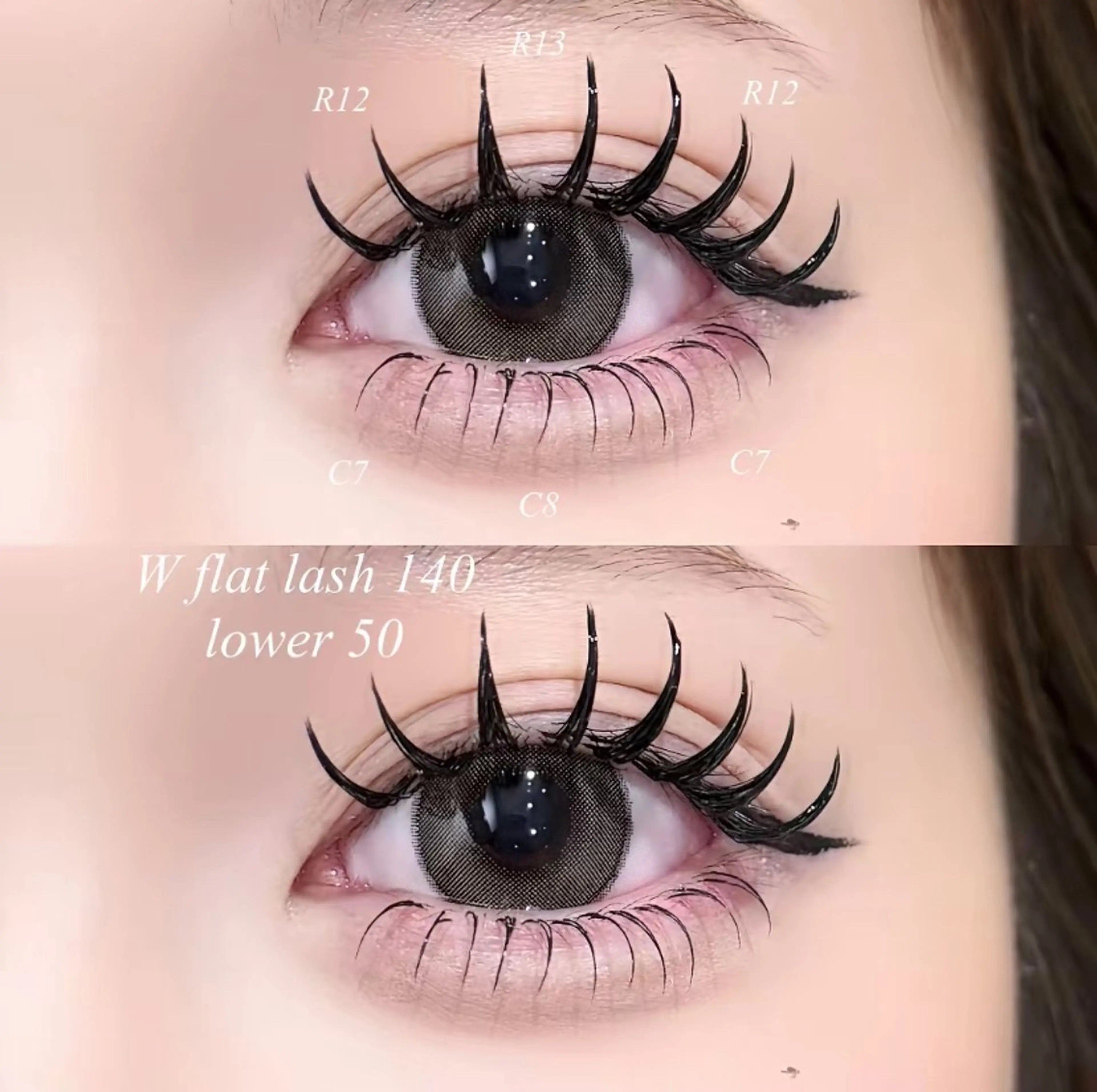 マツエク・マツパ 付け放題 バインドロック 束感まつ毛 フラットラッシュ ナチュラル マツエク YK• マツエクサロンのマツエク・マツパデザイン