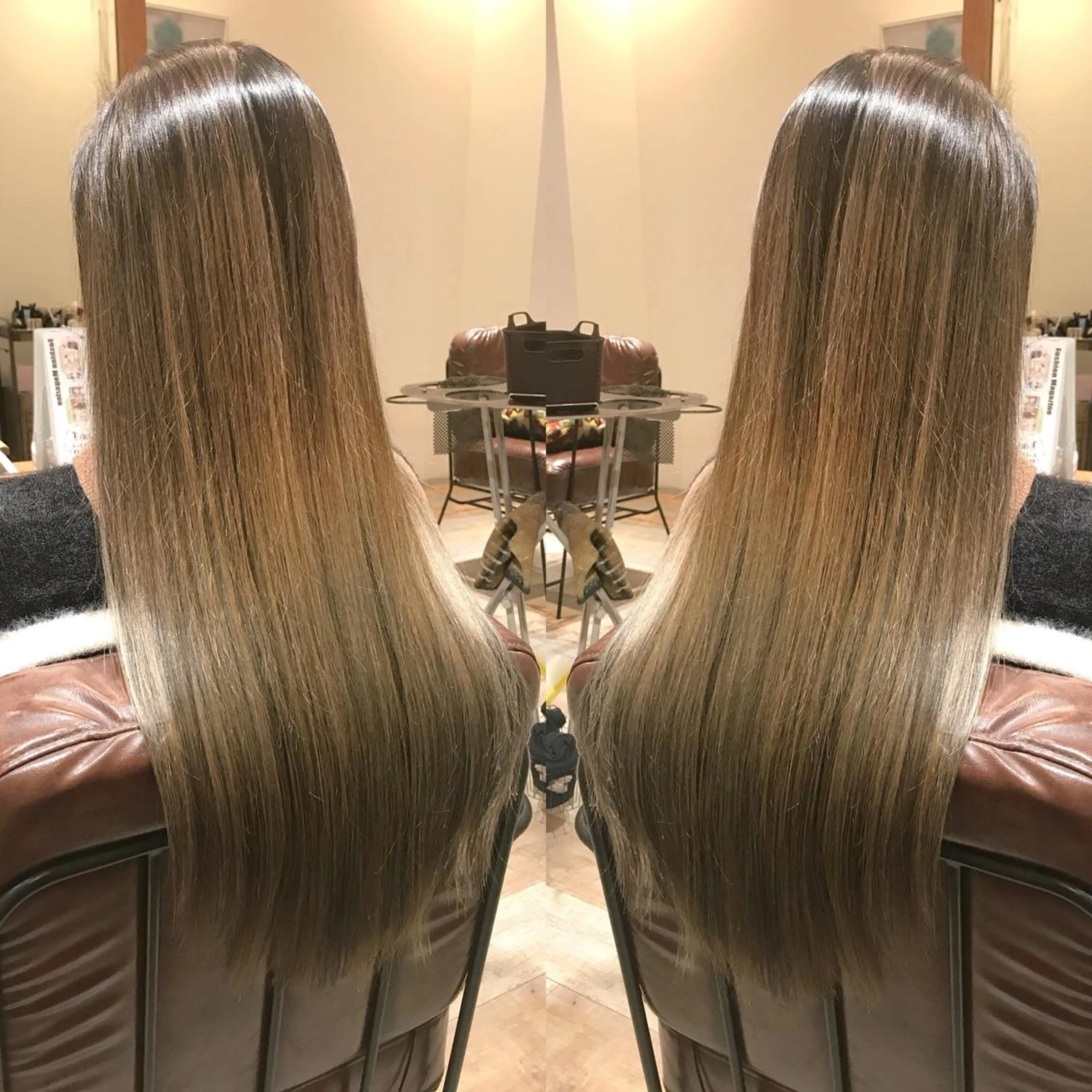 ロング カラー シールエクステ⭐️ オオミタクヤのヘアスタイル