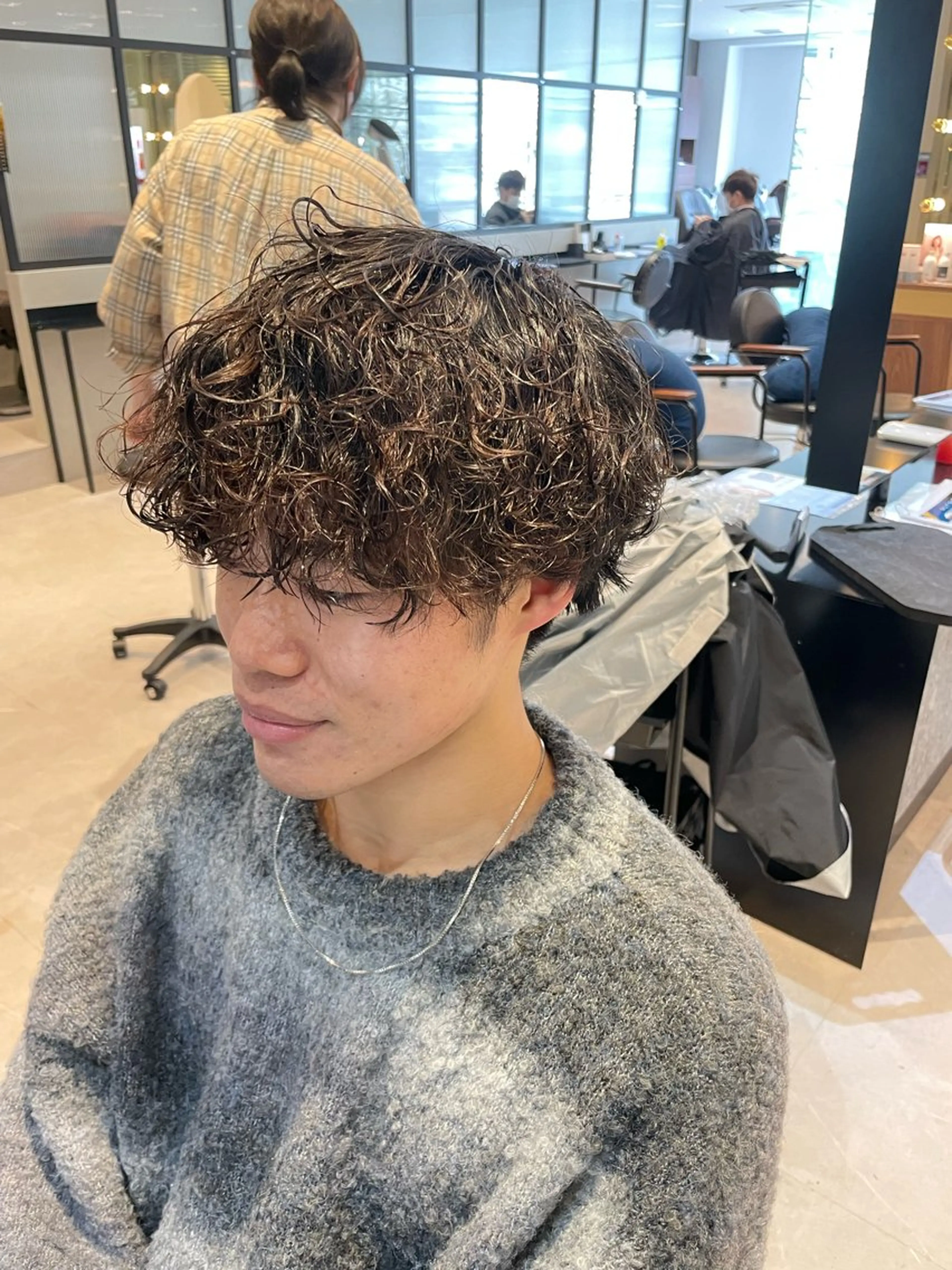 パーマ メンズ カット パーマ 縮毛矯正/カット/ 韓国ヘア/蛯原🍤のヘアスタイル