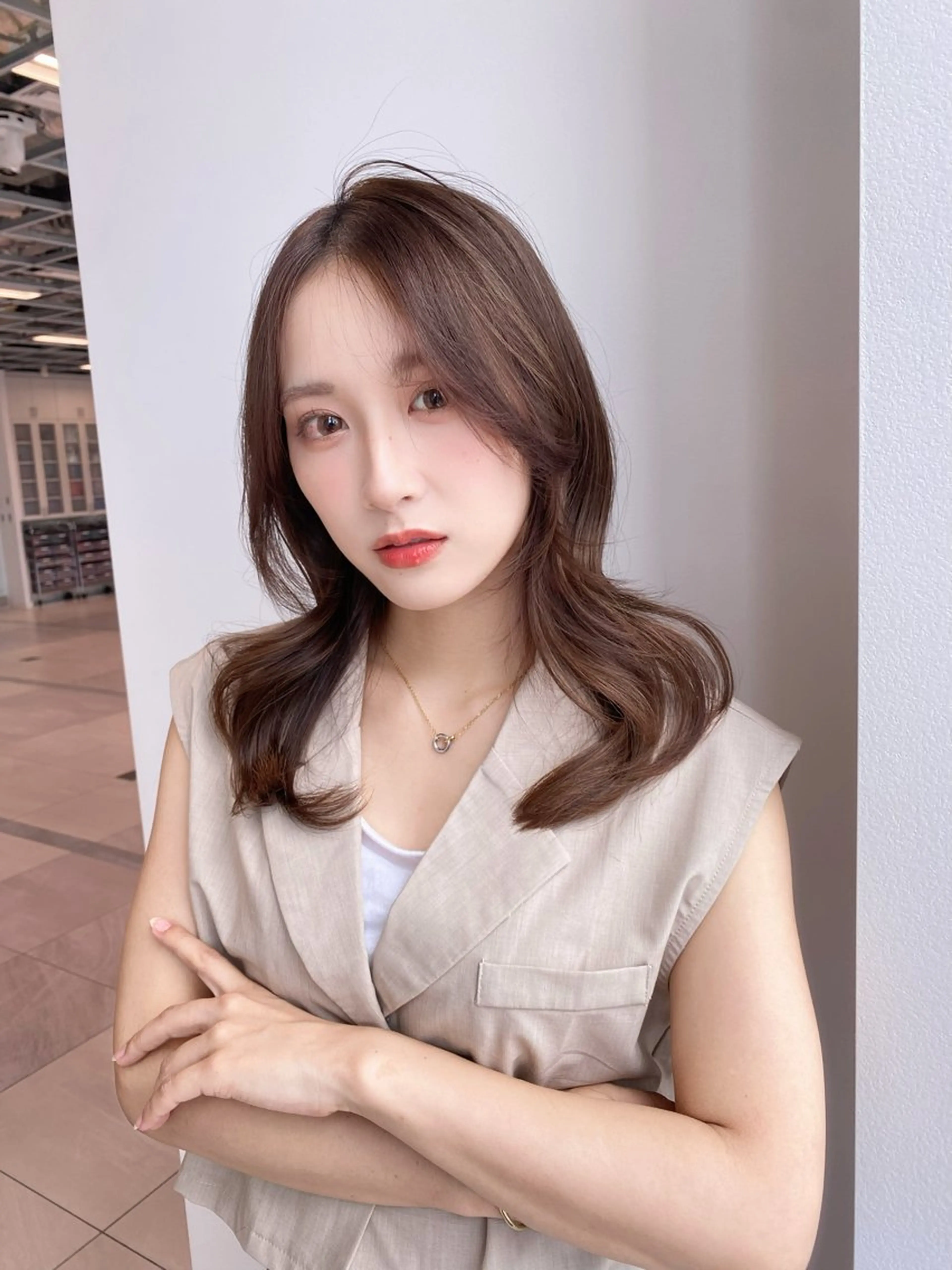 セミロング カラー カット ヘアカラー トリートメント ヘアセット ✂️似合わせの魔術師 石田一樹✂️のヘアスタイル