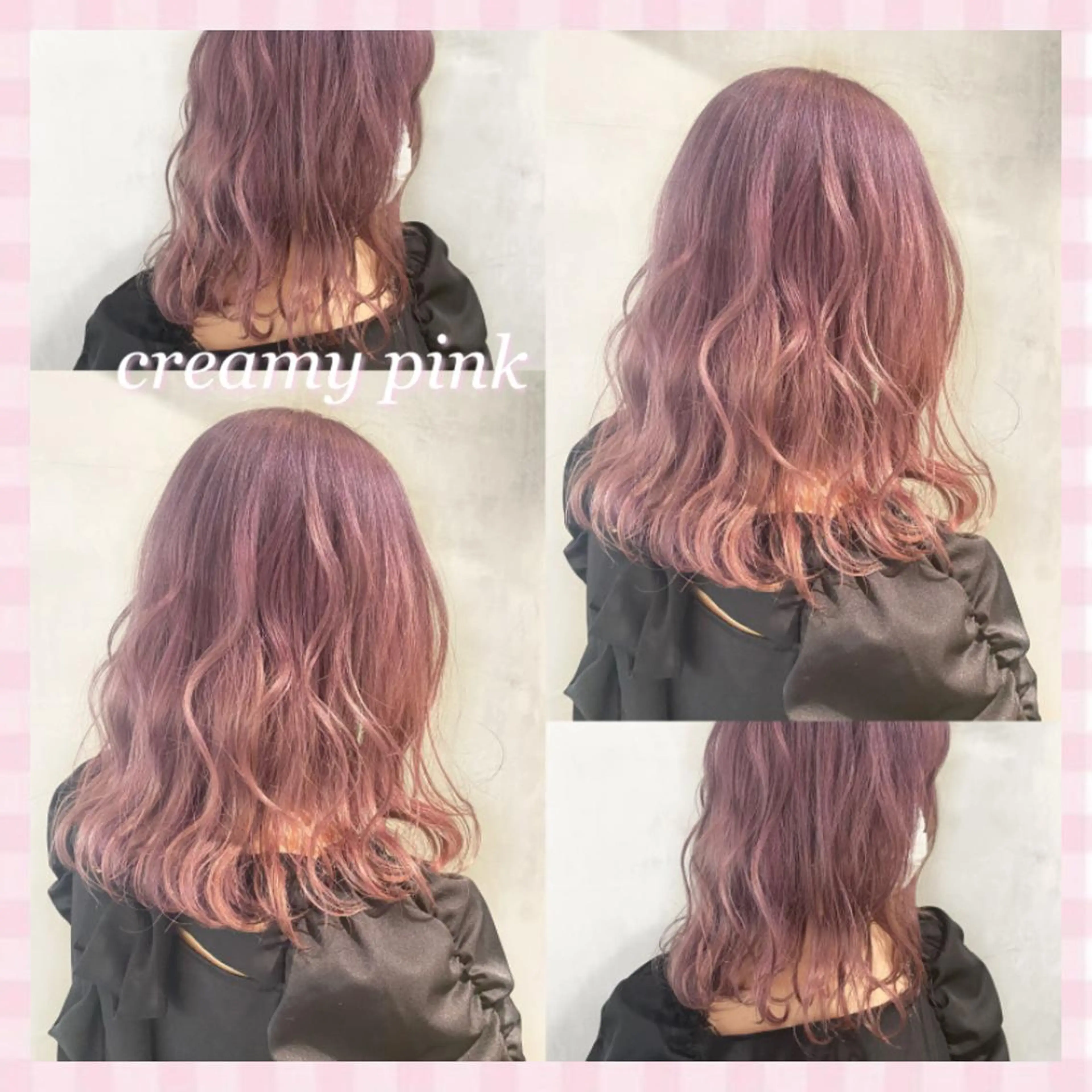 セミロング カラー 💗ガーリーヘア🎀 saki💗のヘアスタイル