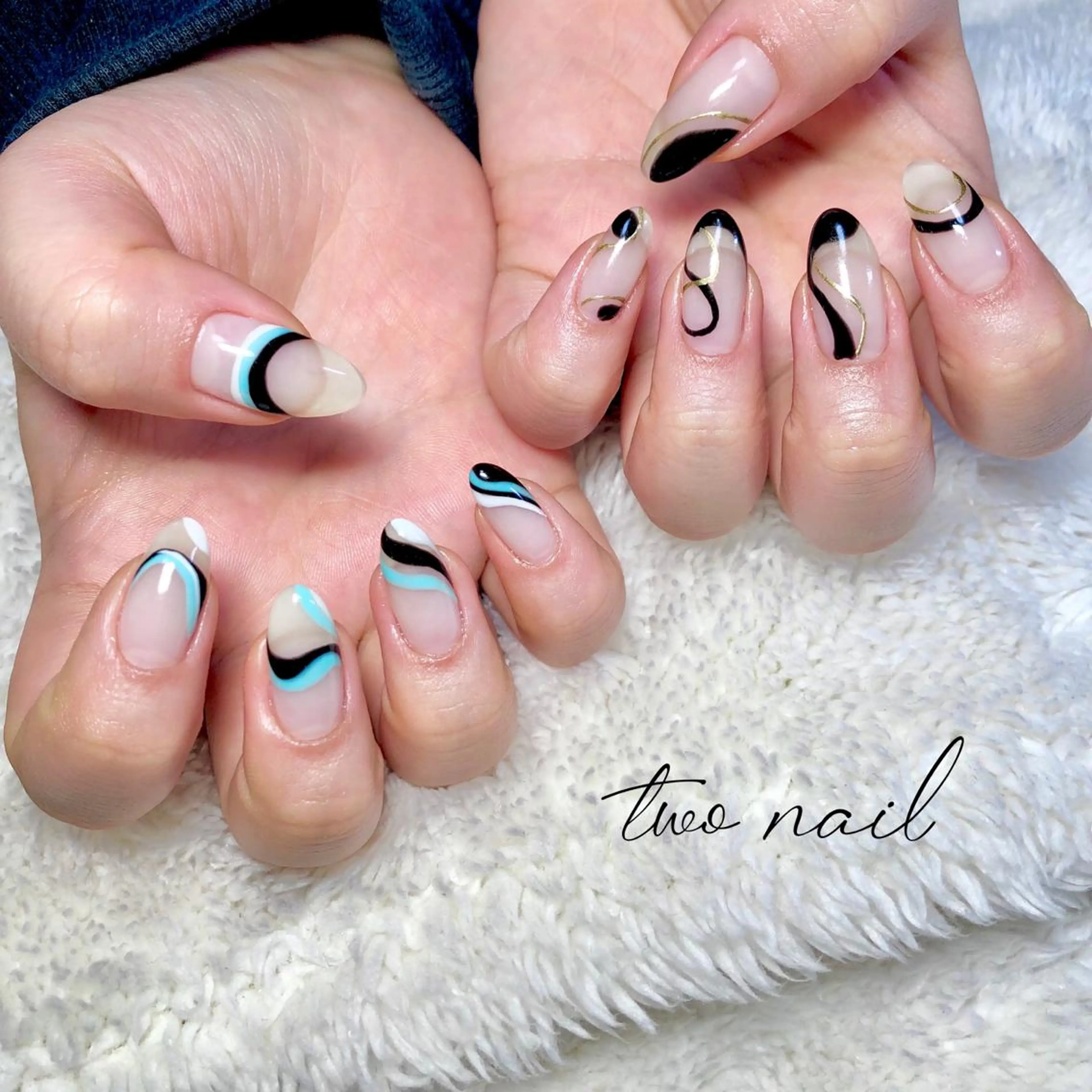 ネイル アートネイル フットネイル ハート ニュアンスネイル ホワイト two nailのネイルデザイン