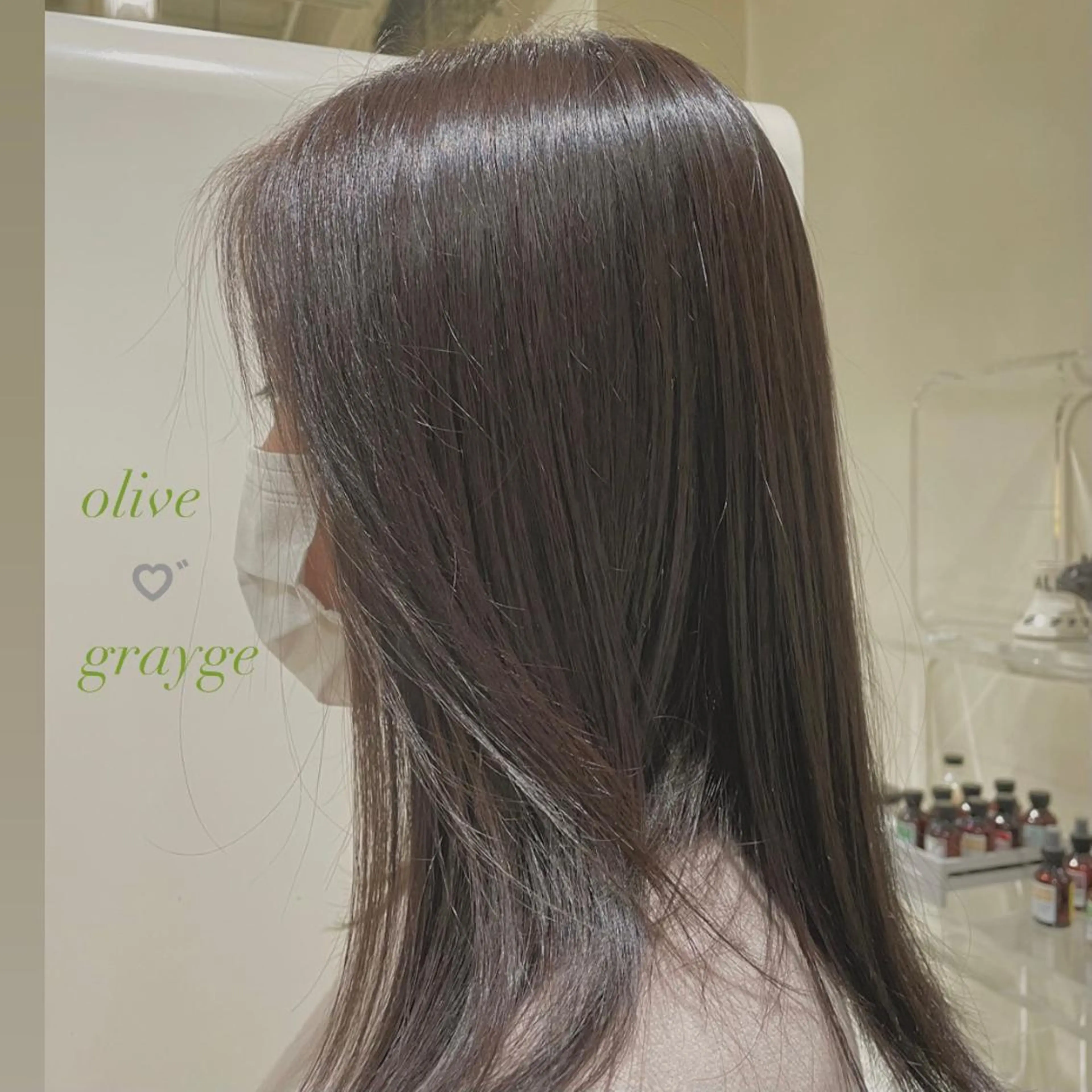 ミディアム カラー 透明感カラー 丸山 愛万音のヘアスタイル