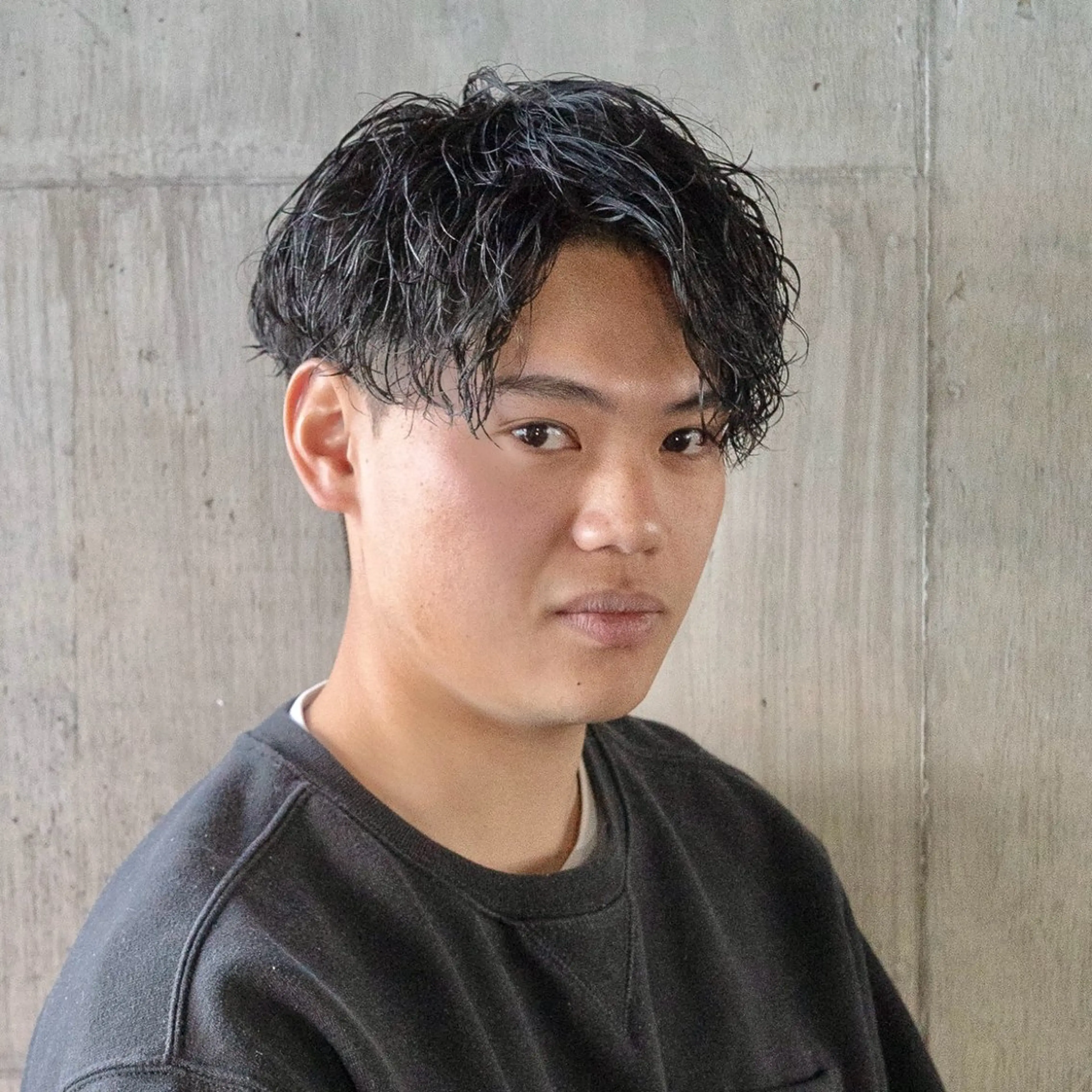 ショート パーマ メンズ メンズパーマ ツイストスパイラルパーマ スパイラルパーマ カット パーマ トリートメント ツイスパ/メンズ パーマ/歩夢のヘアスタイル