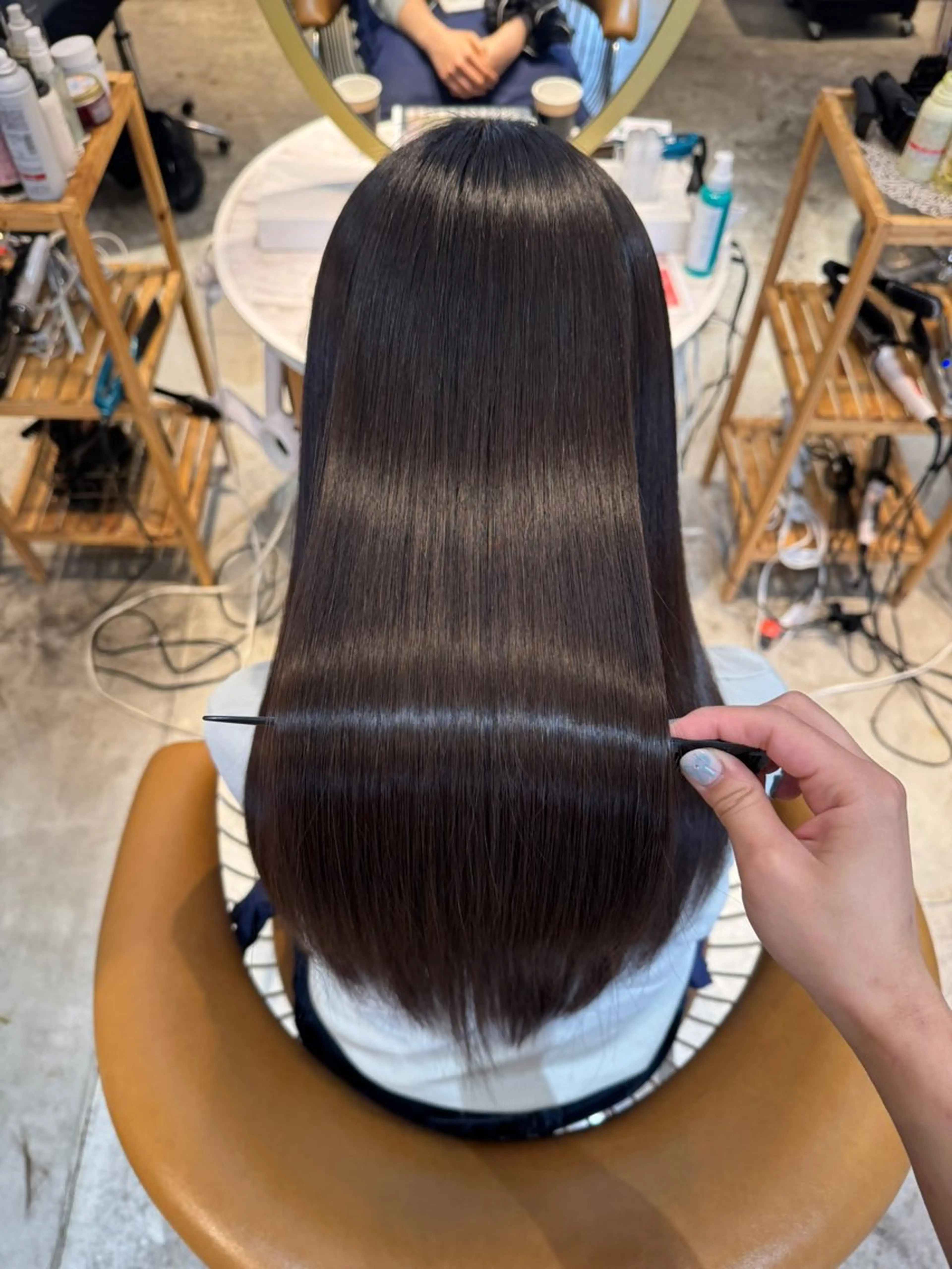 ロング 髪質改善 韓国風ヘア レイヤーカット 縮毛矯正 髪質改善/ボブ /韓国/erikoのヘアスタイル