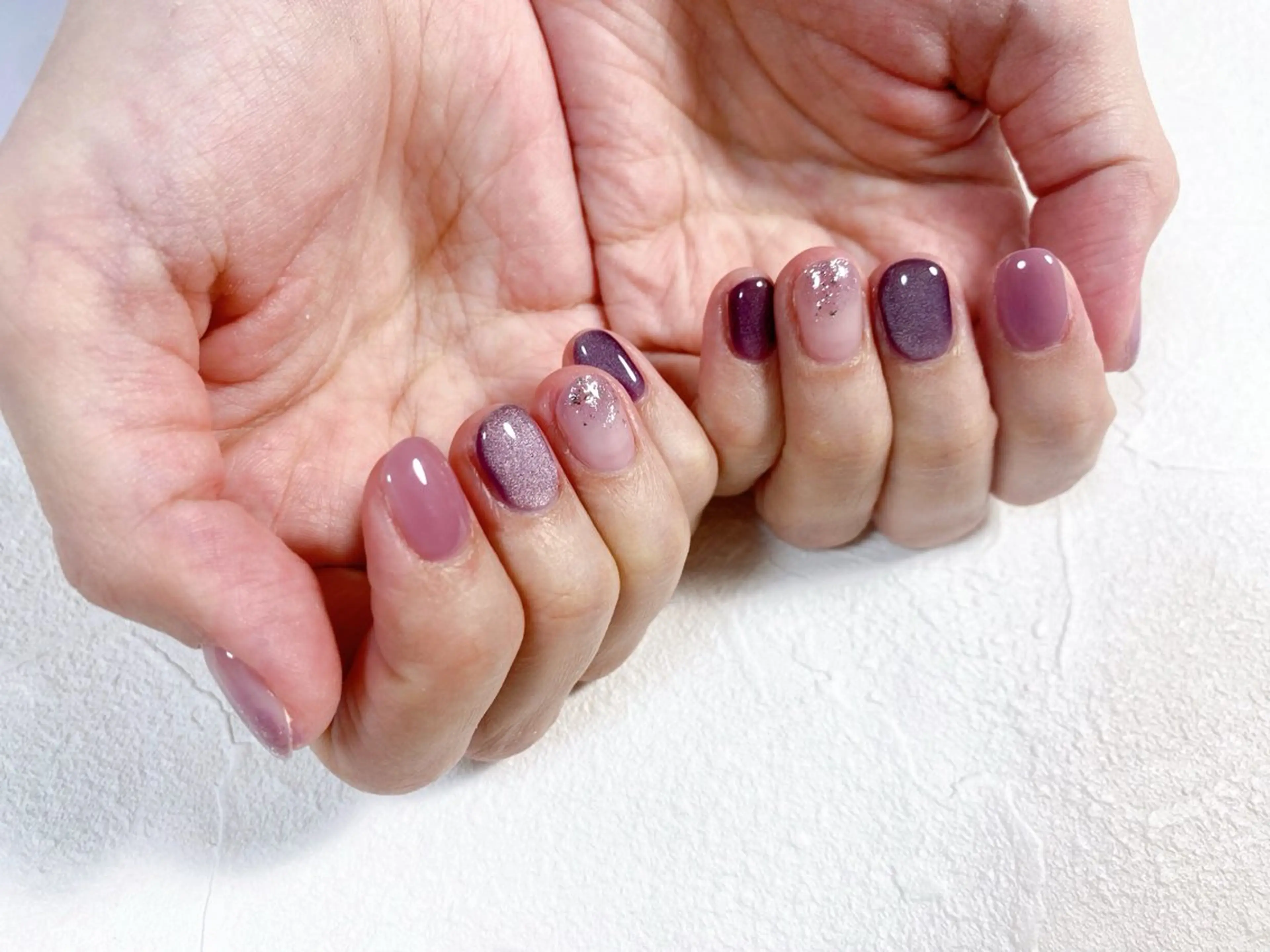 ネイル オーロラネイル フットネイル フレンチネイル ジェルネイル 韓国ネイル ハンドネイル kiki nail たまプラーザのネイルデザイン