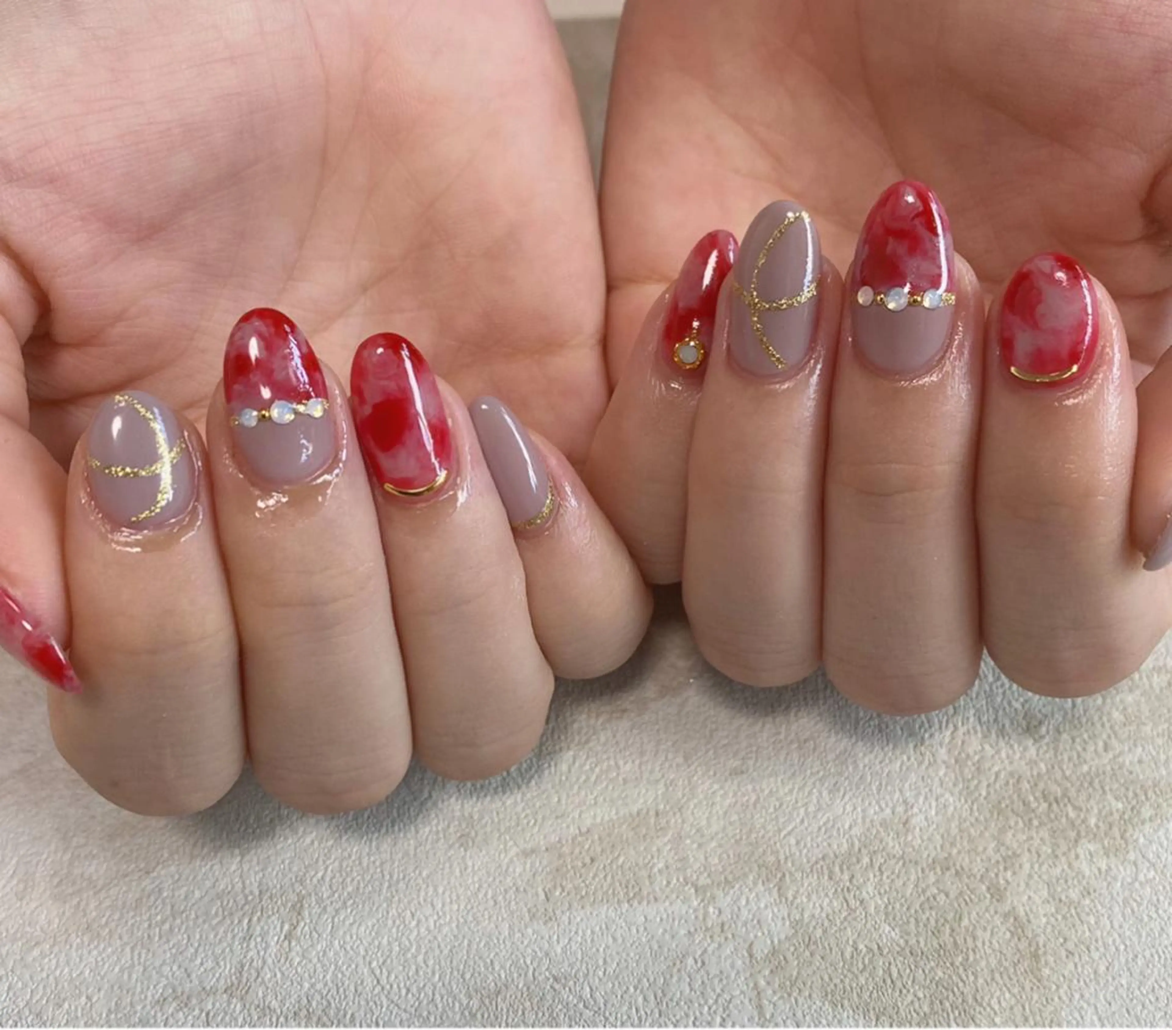 ネイル 大理石ネイル(マーブル) 持ち込み 𝑺 𝒏𝒂𝒊𝒍✳︎のネイルデザイン