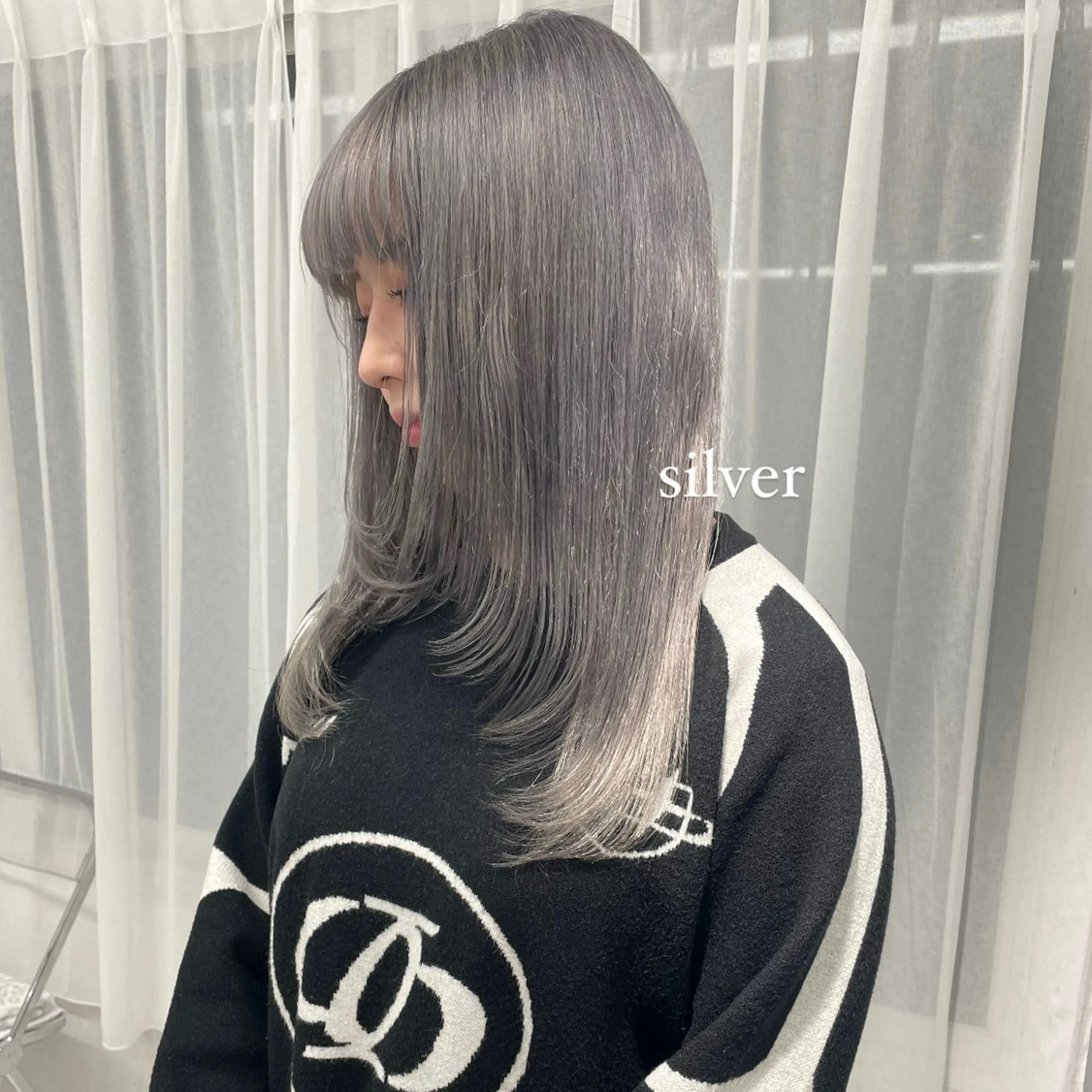 セミロング ヘアカラー ハイトーン/ボブ /HBL/AYUNAのヘアスタイル