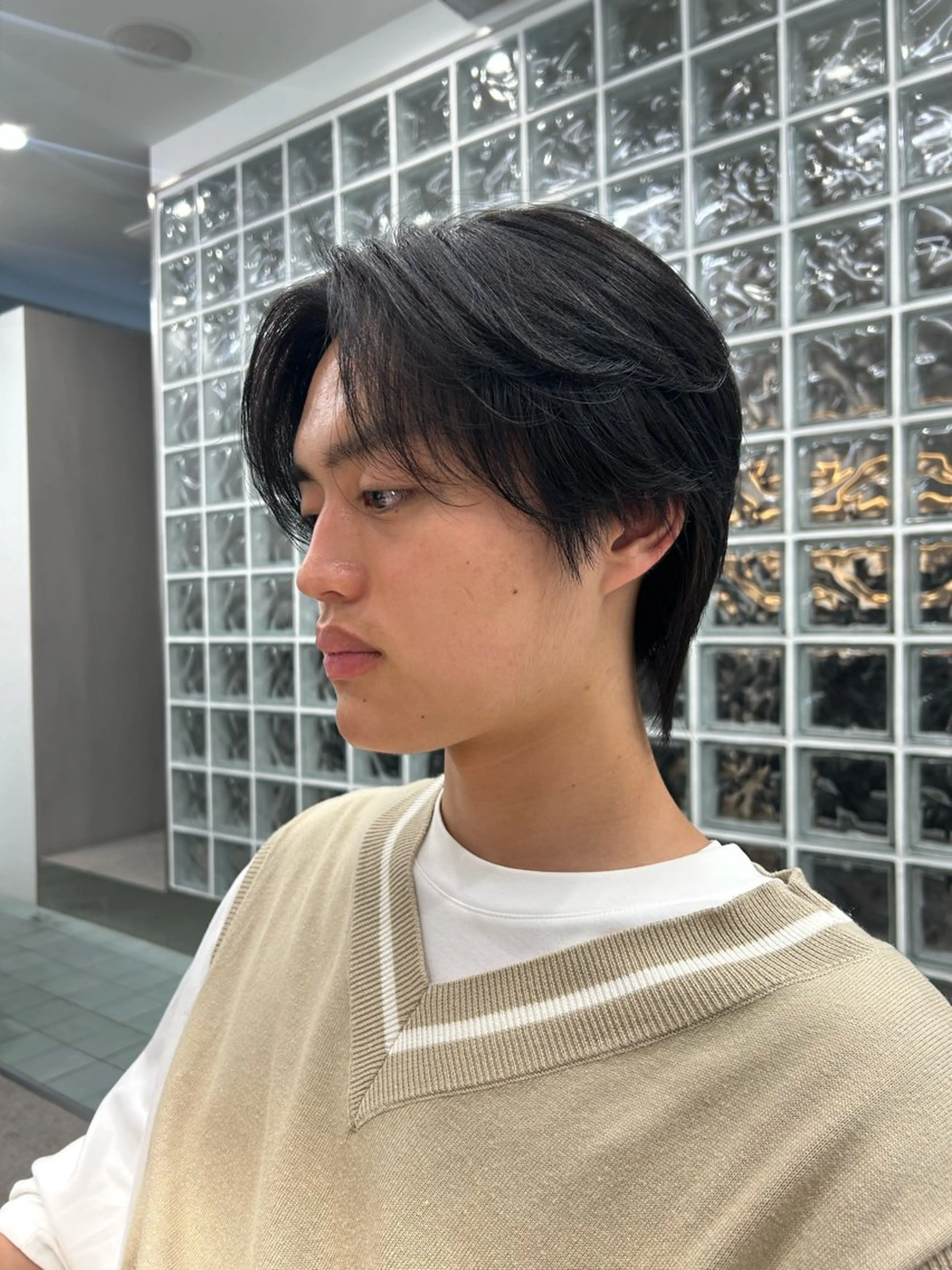 カラー メンズ メンズブリーチ メンズ就活ヘア ブリーチ ミルクティーベージュ /sara💛のヘアスタイル