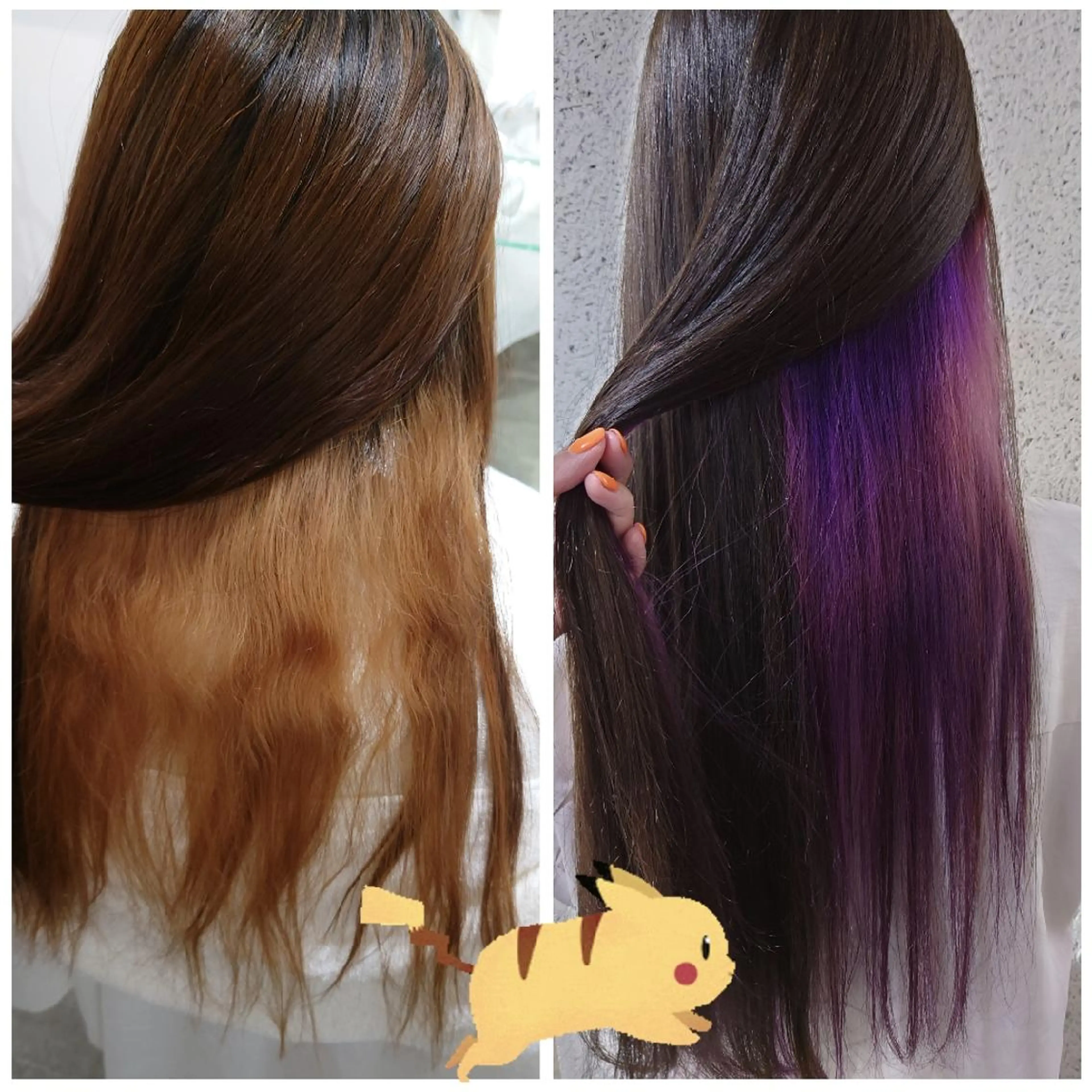 ロング ヘアアレンジ カラー アッシュ ブリーチ ケアブリーチ カシス デザインカラー カット ヘアカラー トリートメント かわい ゆうな 髪質改善/縮毛矯正のヘアスタイル