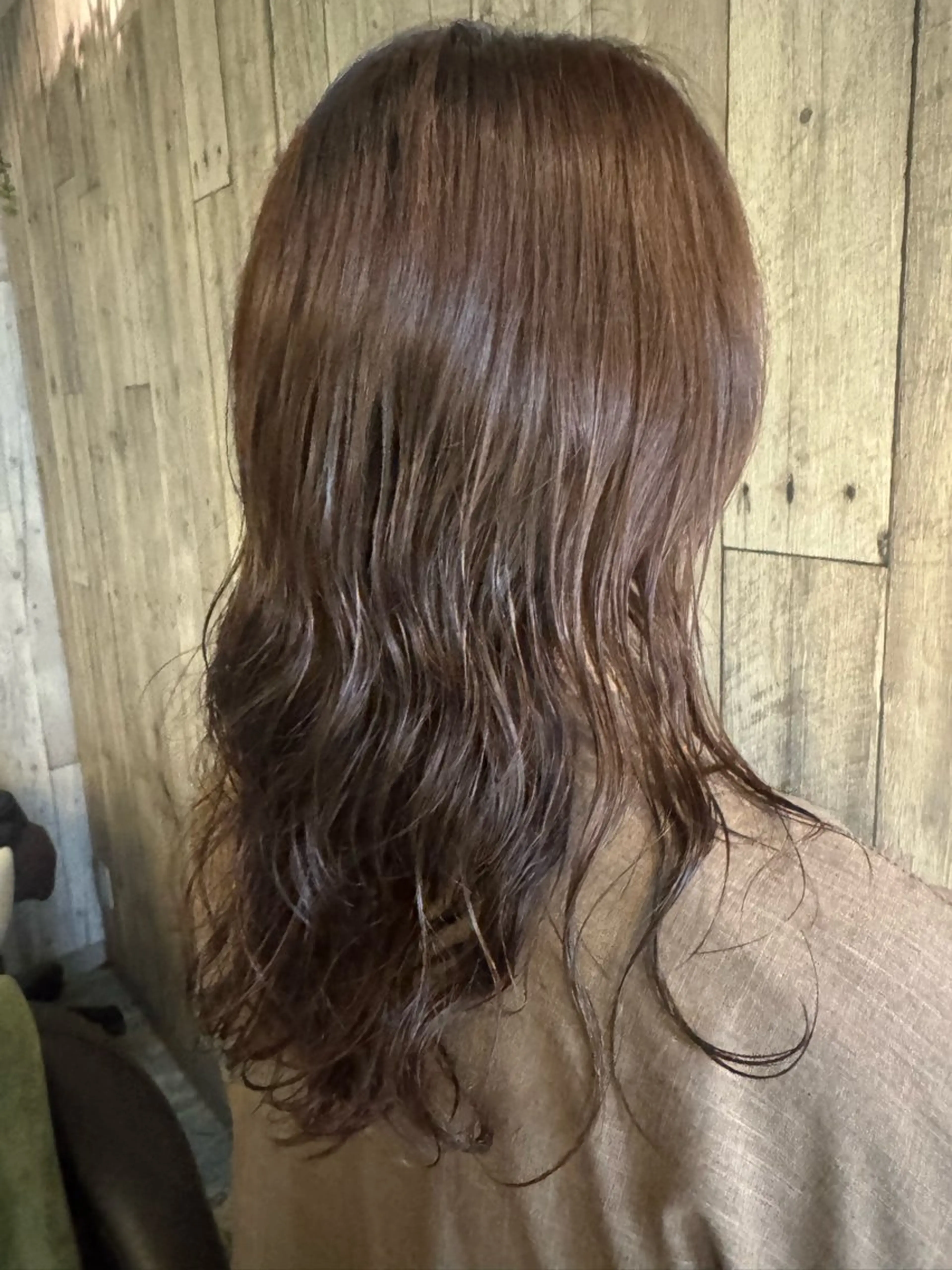 セミロング カット パーマ 林 美里のヘアスタイル