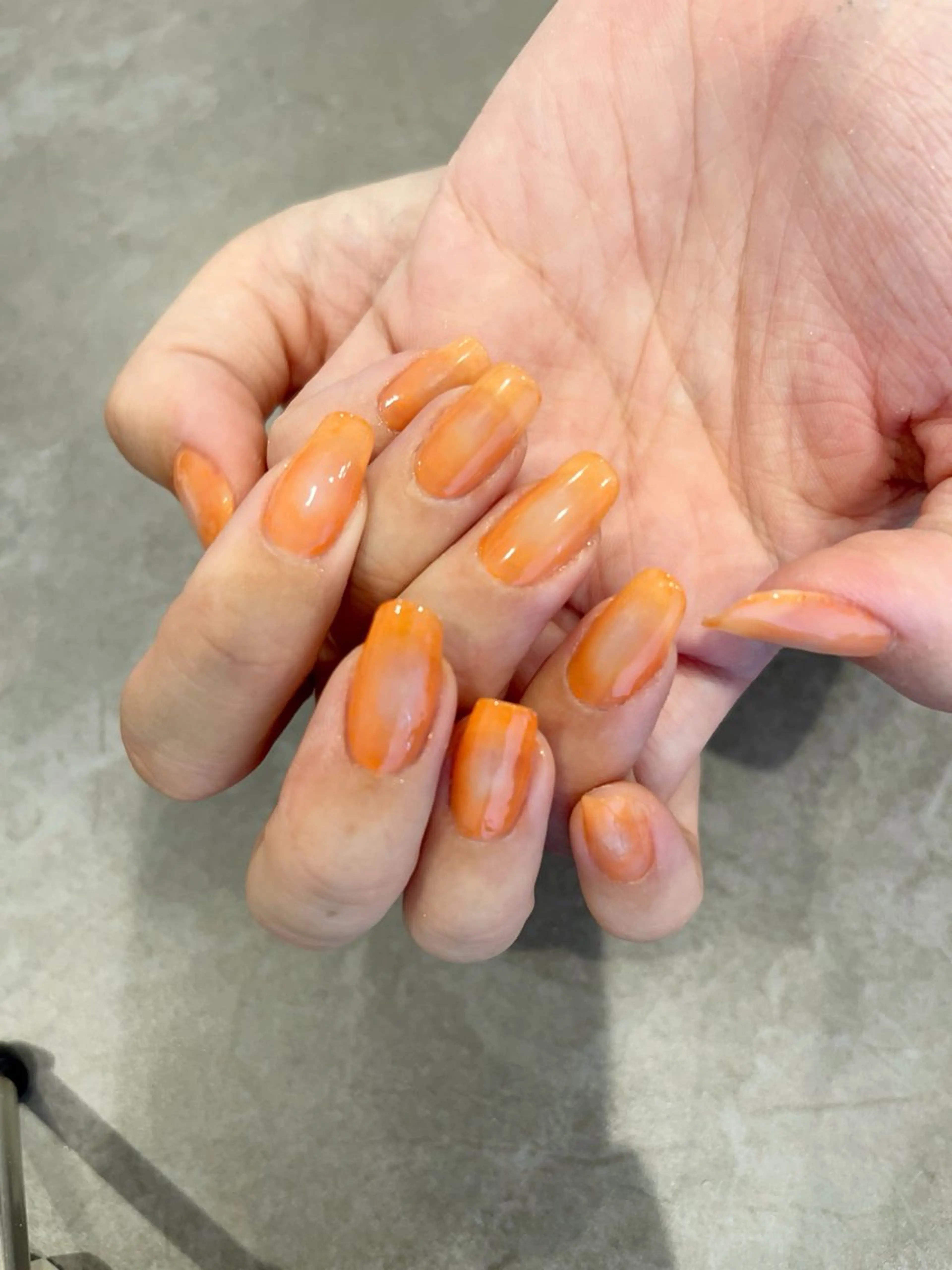 ネイル ジェルネイル グラデーション オレンジ Ninomiya Nozomiのネイルデザイン