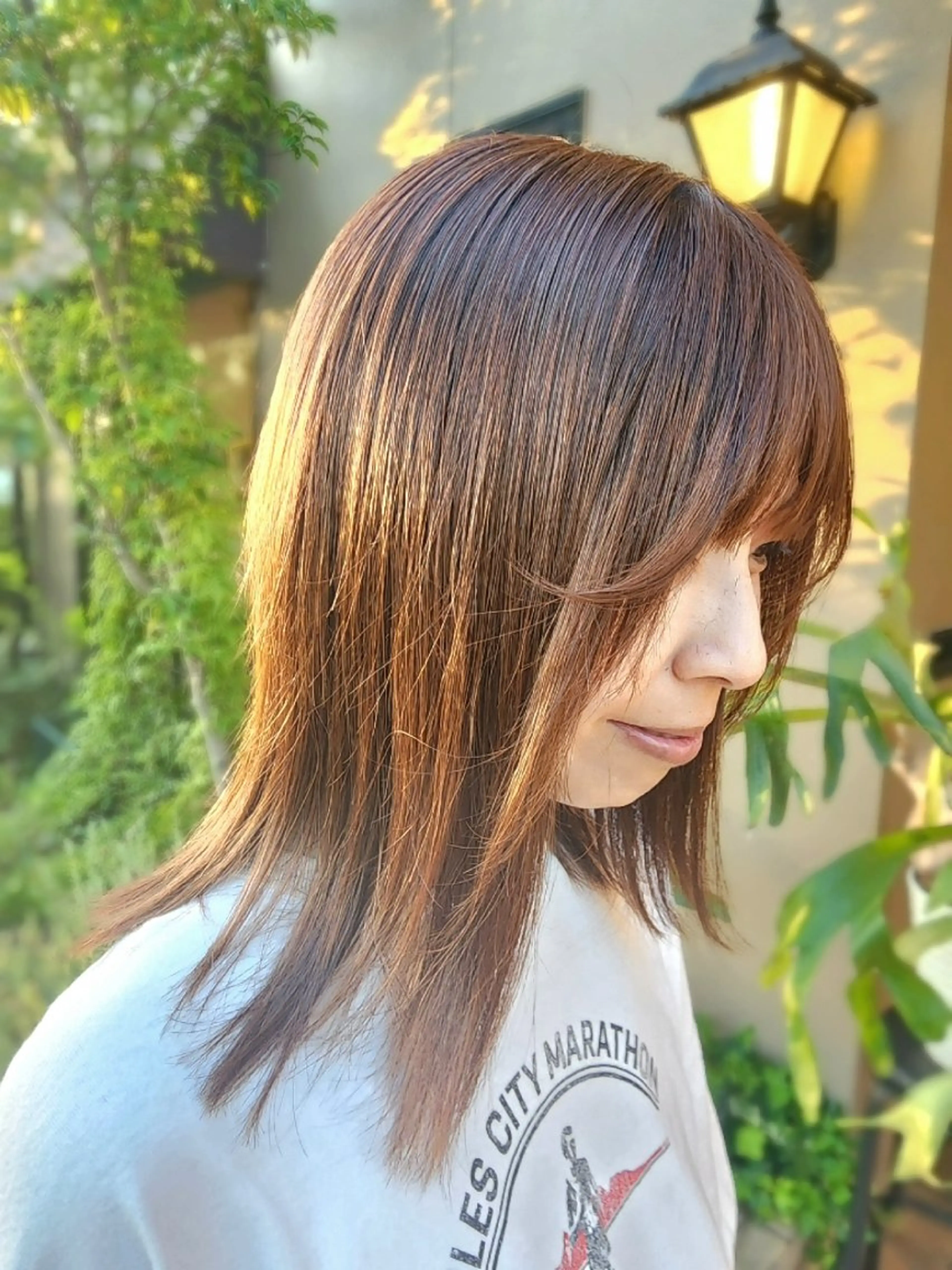 ミディアム くびれヘア 小顔カット JOWIN hair design room所属・柏 康孝のヘアスタイル