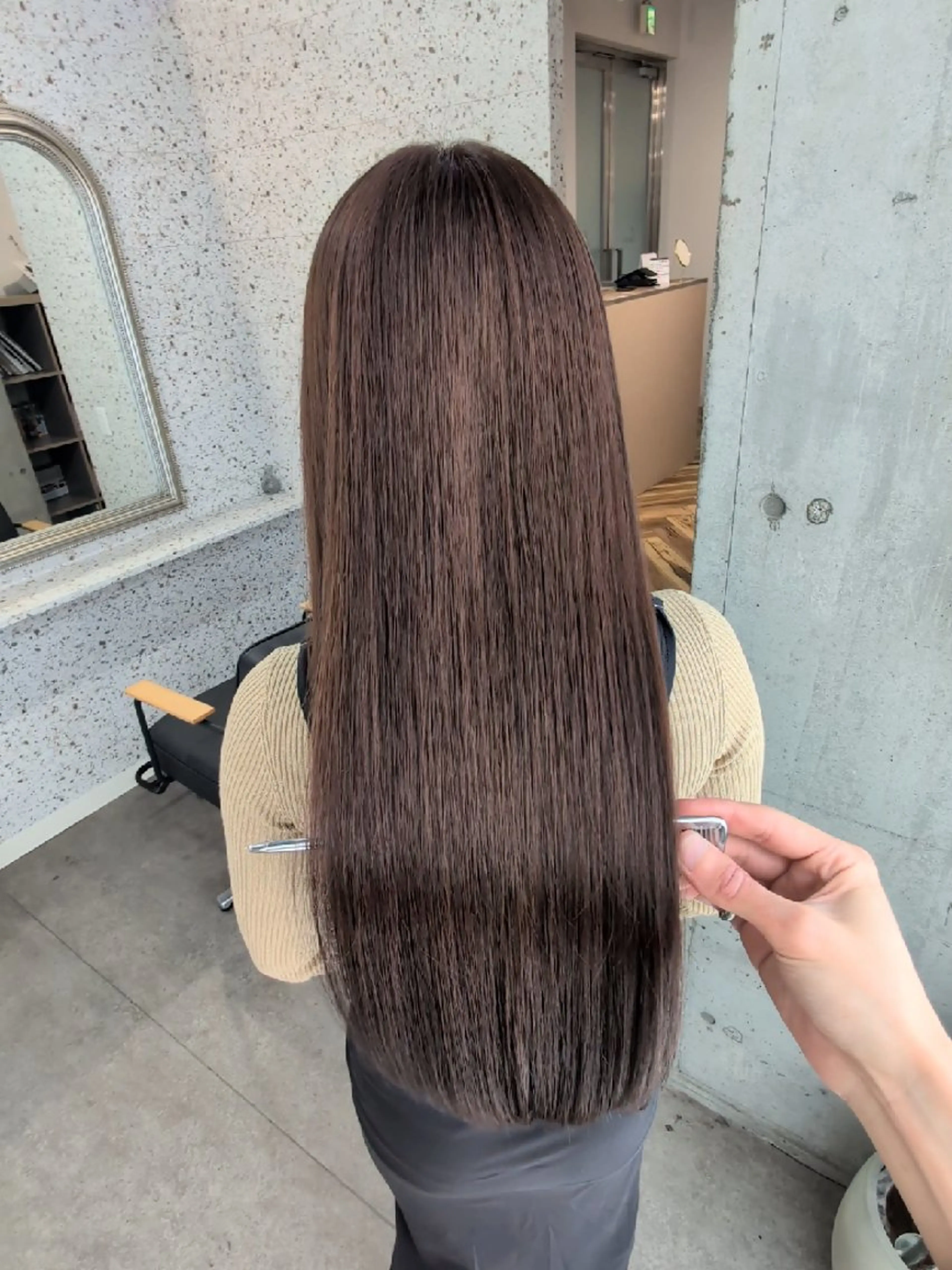 ロング パーマ 髪質改善 縮毛矯正 トリートメント 縮毛矯正 トリートメント Mood hair salon所属・髪質改善.縮毛矯正 ×韓国ヘアyukiのヘアスタイル