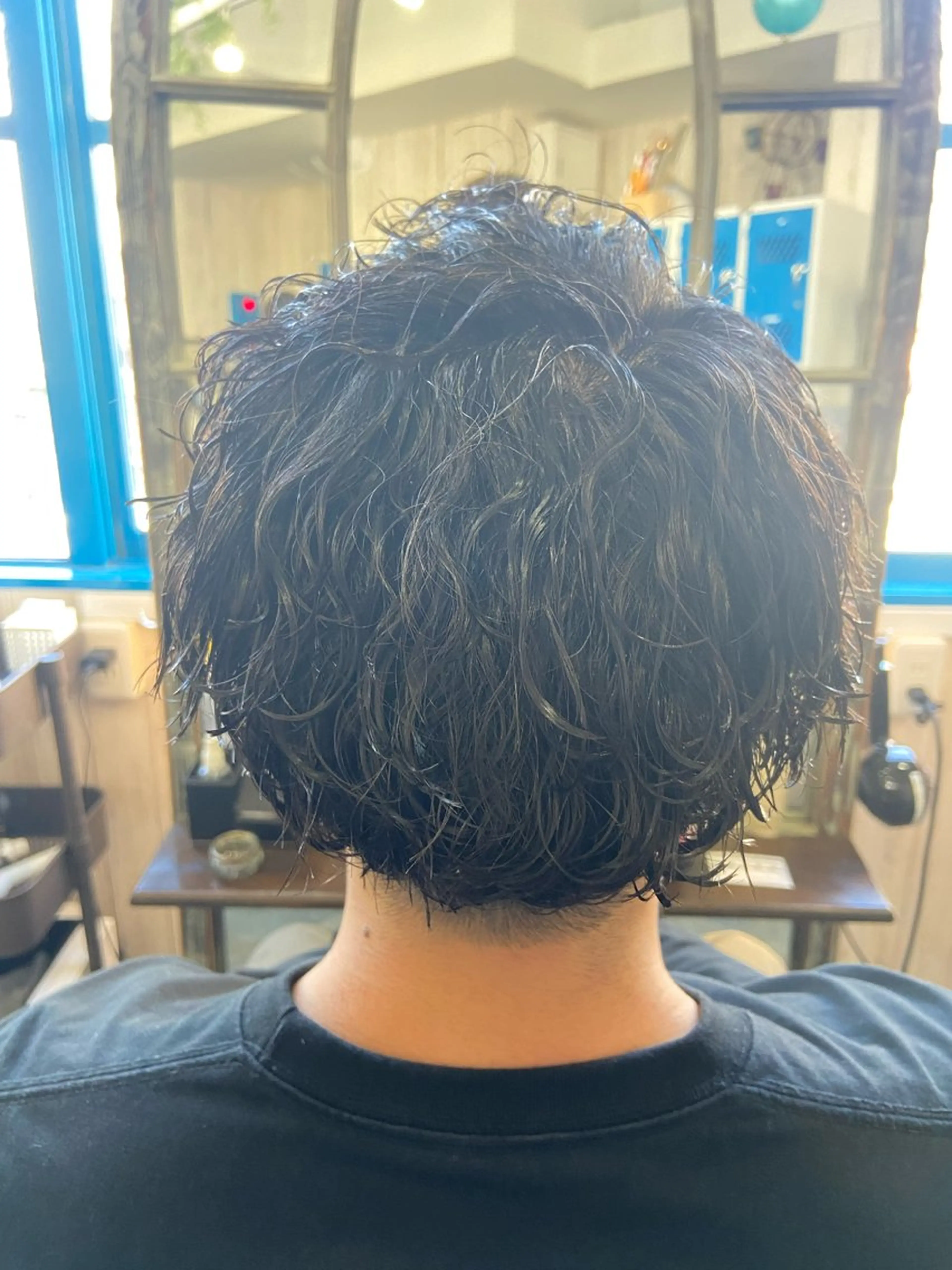 ショート パーマ メンズ カットパーマ✂️ 小坂田玲亜のヘアスタイル