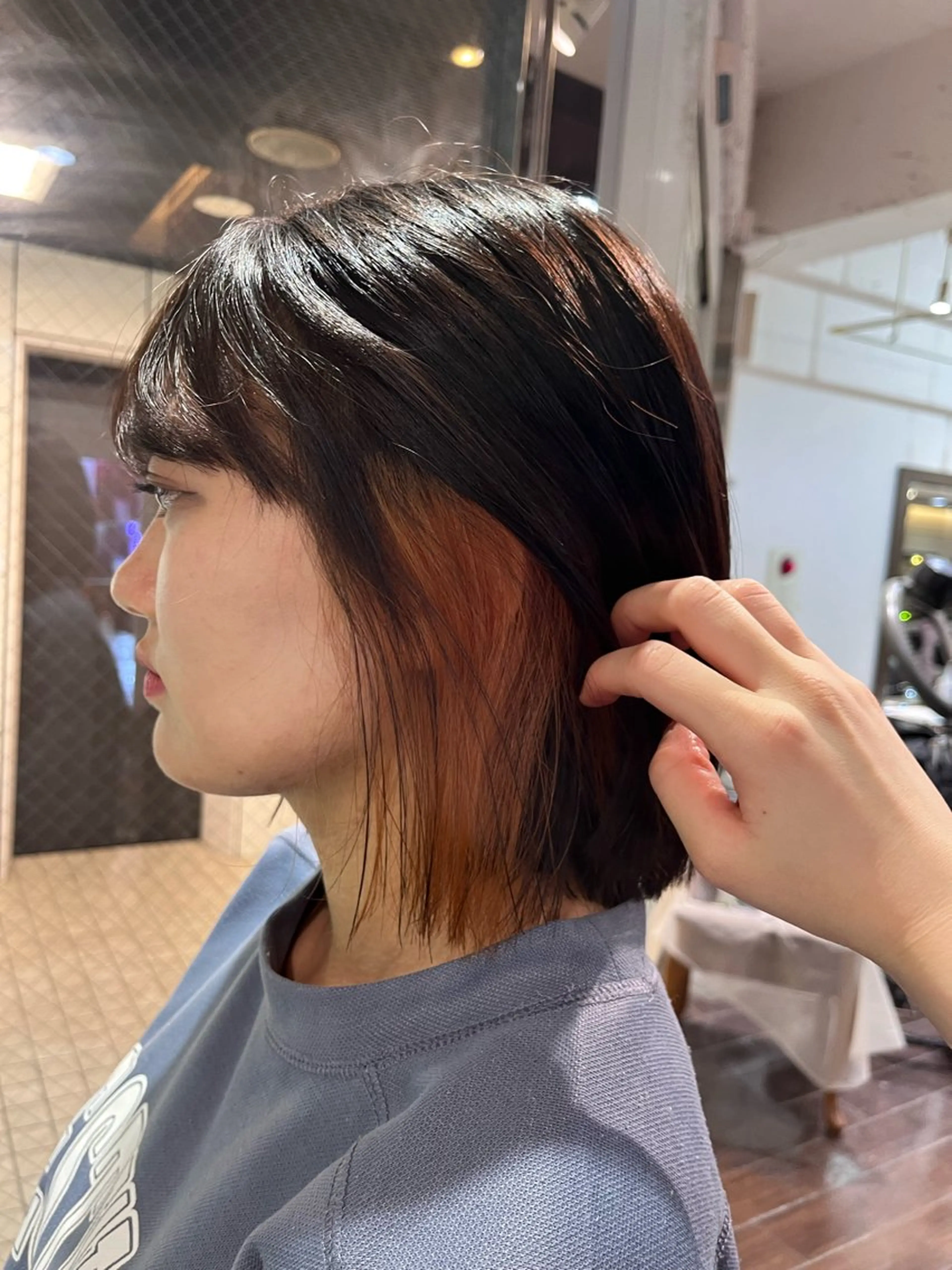 ミディアム カラー ヘアカラー 酸性ストレート 🤍🎀honokaのヘアスタイル