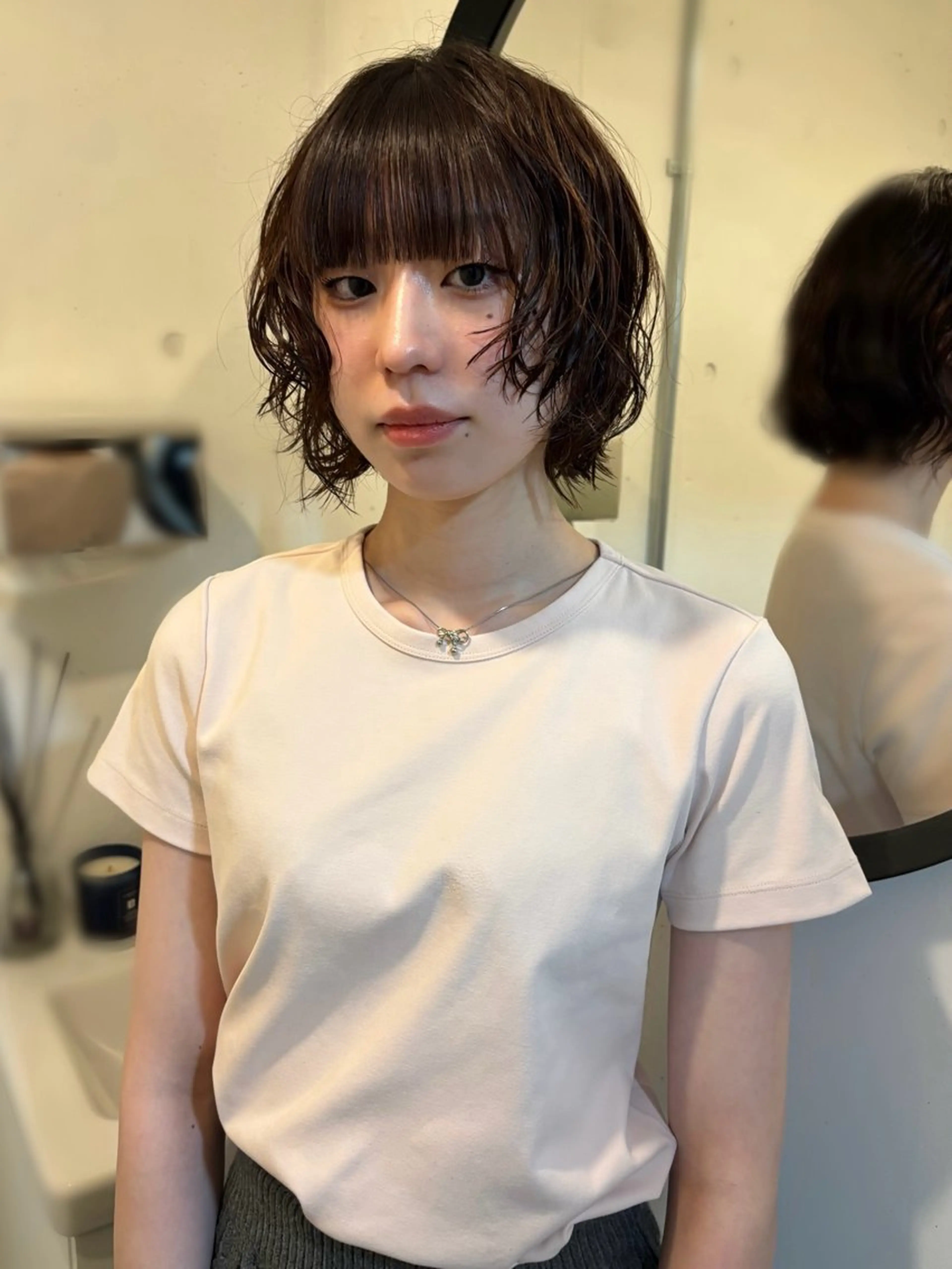 ショート パーマ カット パーマ ⭐︎ハイトーン /レイヤー✩momoのヘアスタイル