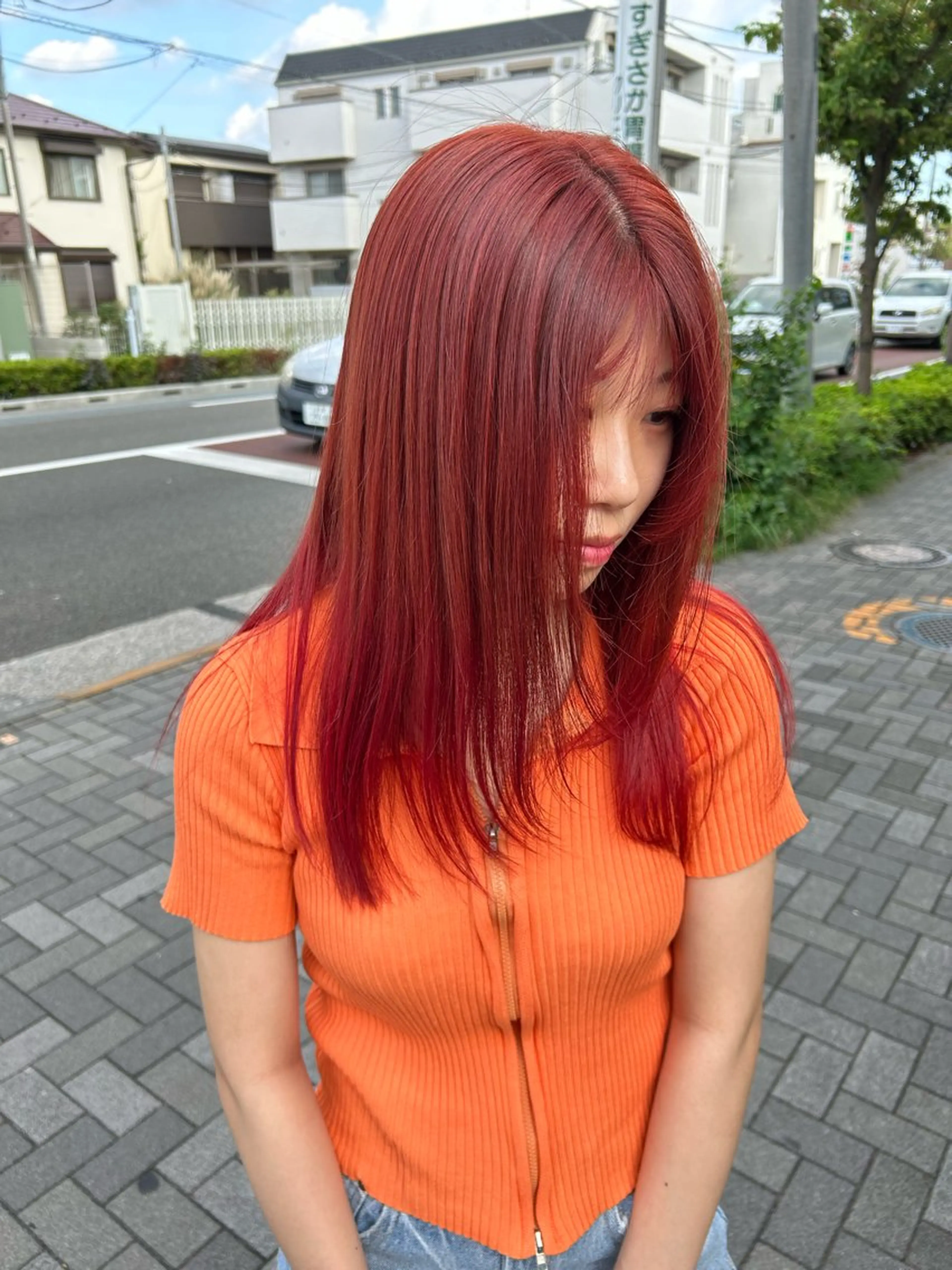 セミロング カラー ブリーチ カット ヘアカラー トリートメント 艶カラー/耳つぼ/ 渡辺奈緒のその他イメージ
