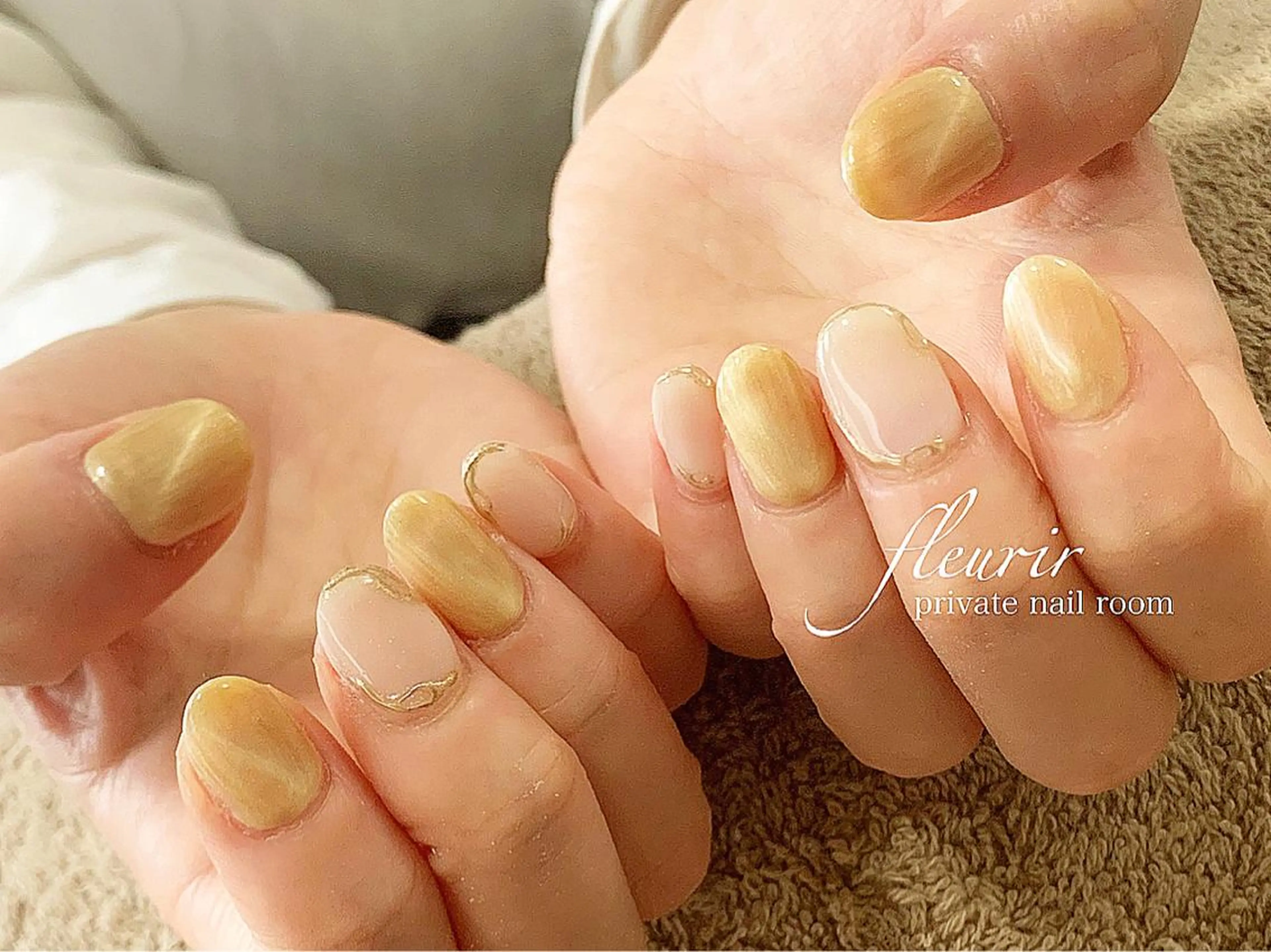 ネイル アートネイル マグネットネイル ミラーネイル シンプルネイル フルリール 【プライベートサロンのネイルデザイン