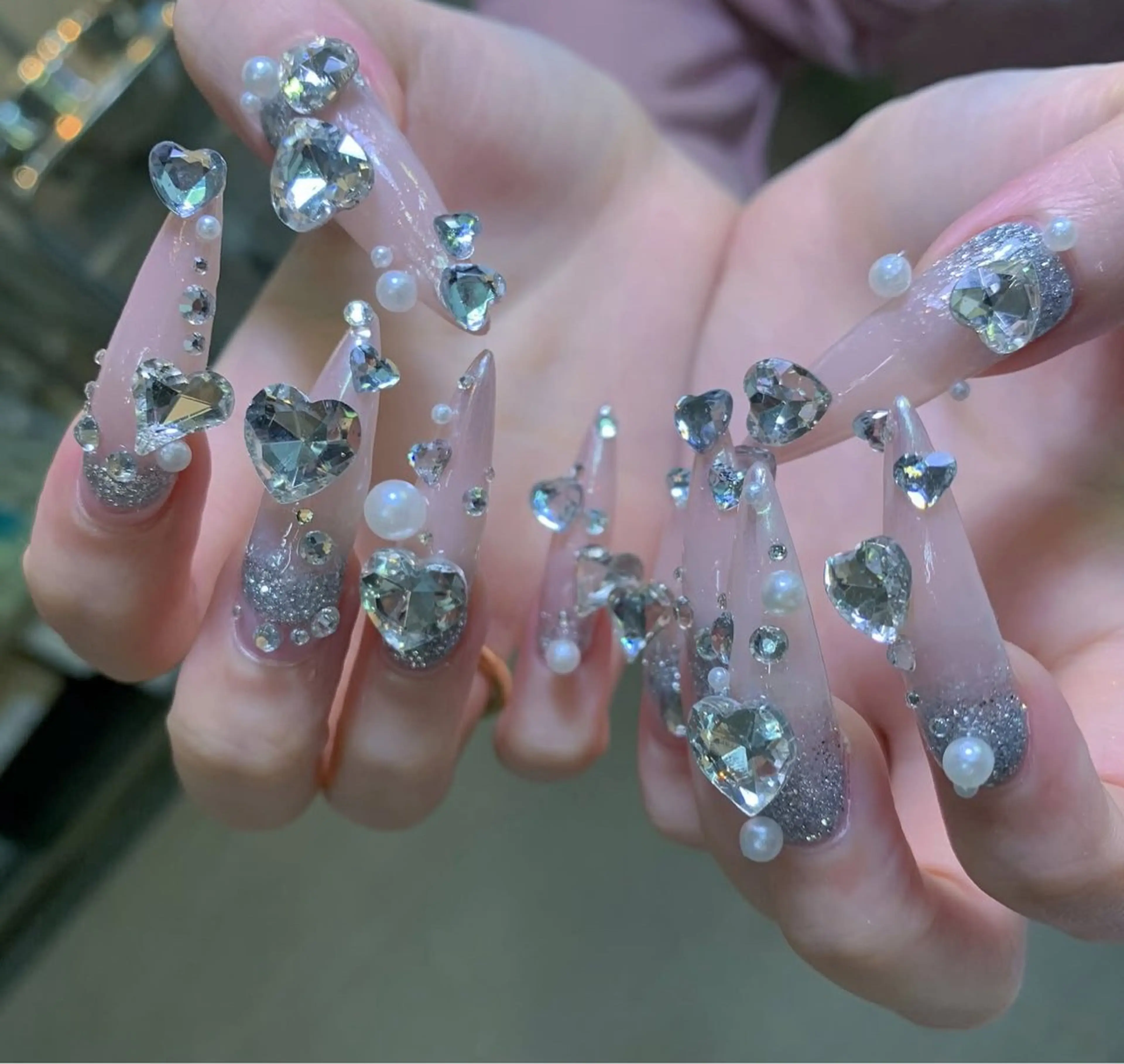 ネイル フレンチネイル ジェルネイル ハロウィン キラキラネイル 韓国ネイル H.baby Nail Salonのネイルデザイン