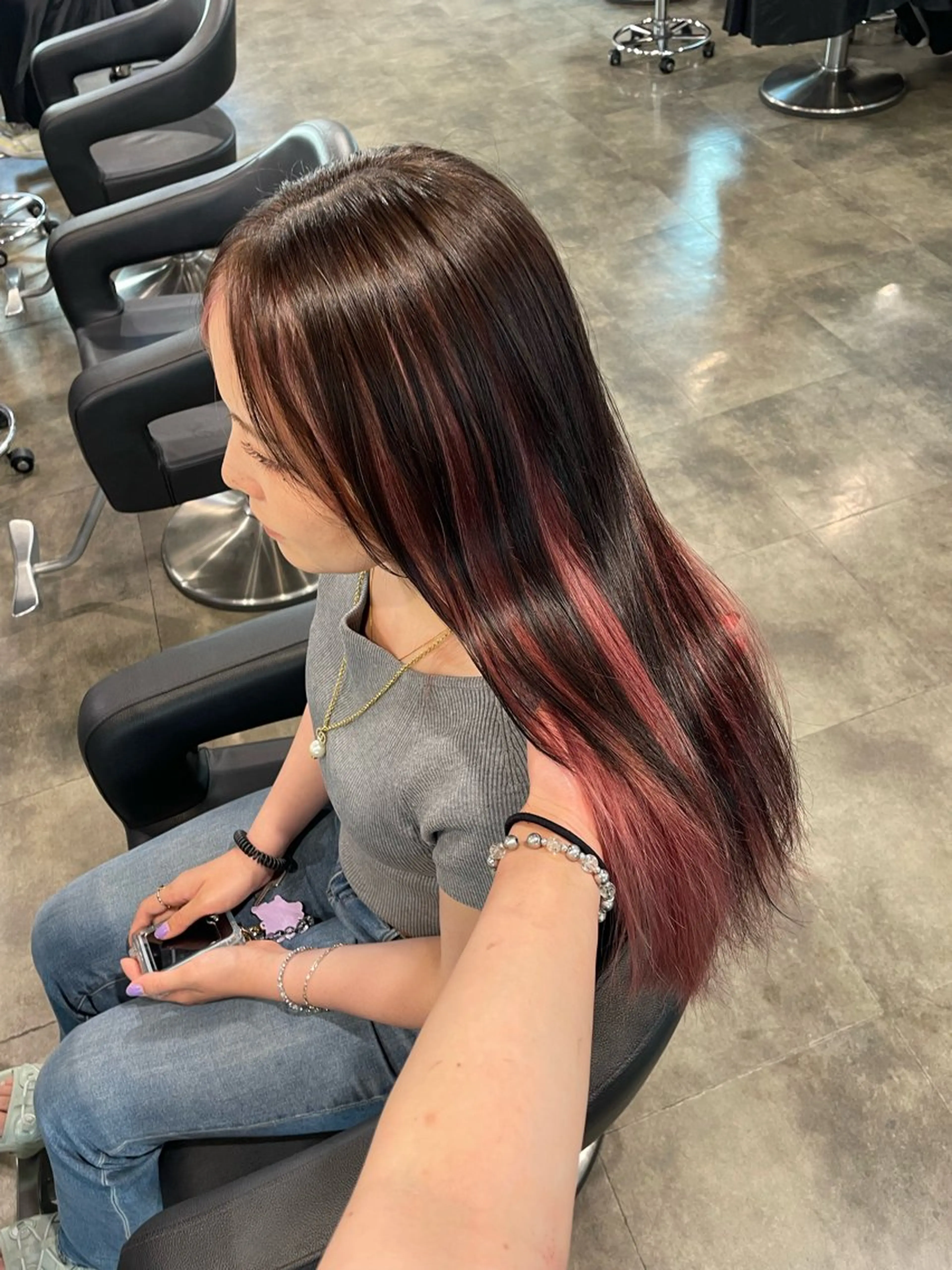 カラー ヘアカラー トリートメント ヘアセット 🤍透明感韓国 レディ/まりん🤍のヘアスタイル